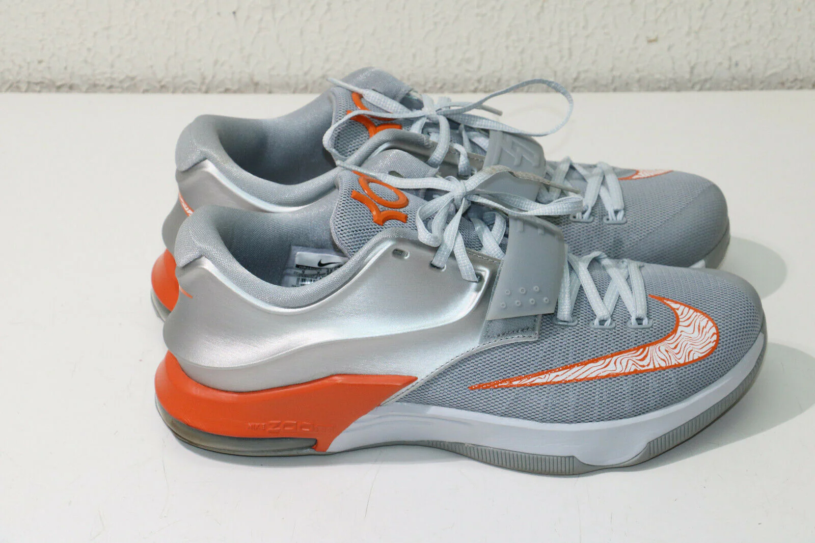 Nike Kd 7 "Wild West" 653996 080 Metallic Silver/Urban Orange Wolf Grey SIze 9 - Image 3