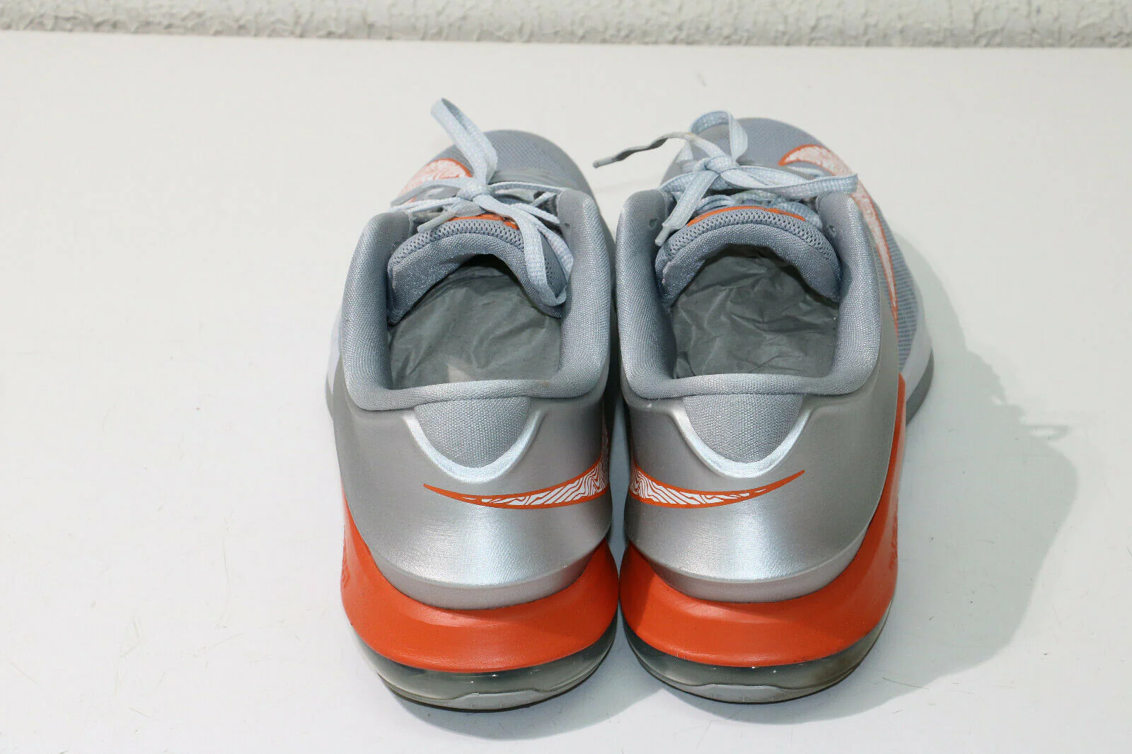 Nike Kd 7 "Wild West" 653996 080 Metallic Silver/Urban Orange Wolf Grey SIze 9 - Image 4