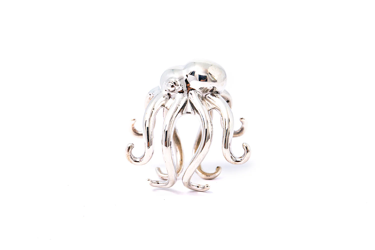 Octopus Sterling Silver 925 Animal Sea Creature Fish Ring Size 7.5 - Image 2