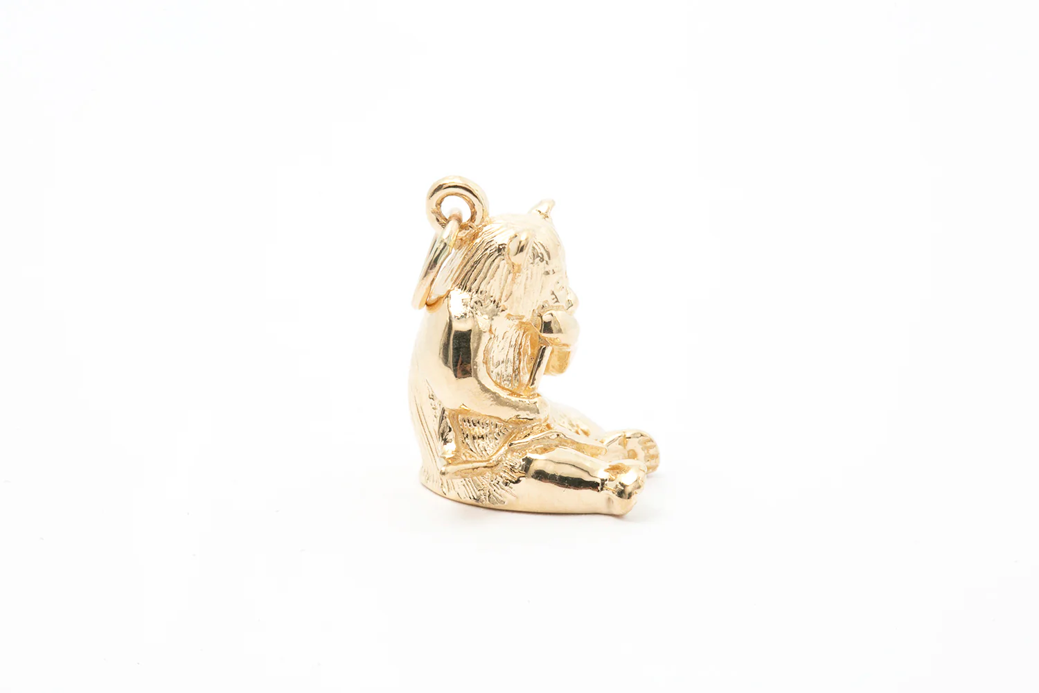Panda Chewing Bamboo Solid Yellow Gold 14k 585 Animal Charm Pendant - Image 2