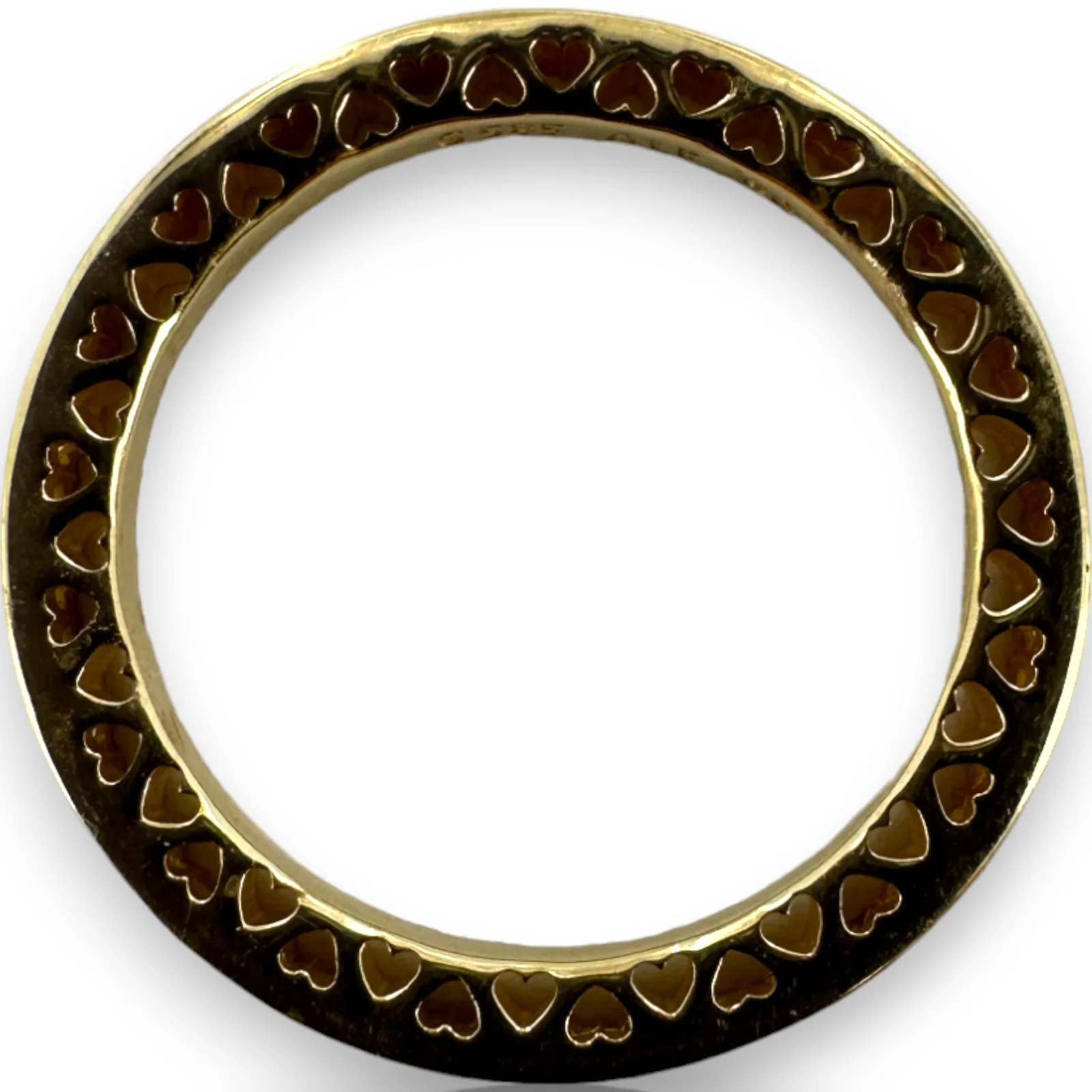 Pandora 14kt Yellow Gold CZ Cubic Zirconia and Enamel Stacking Ring - Image 10