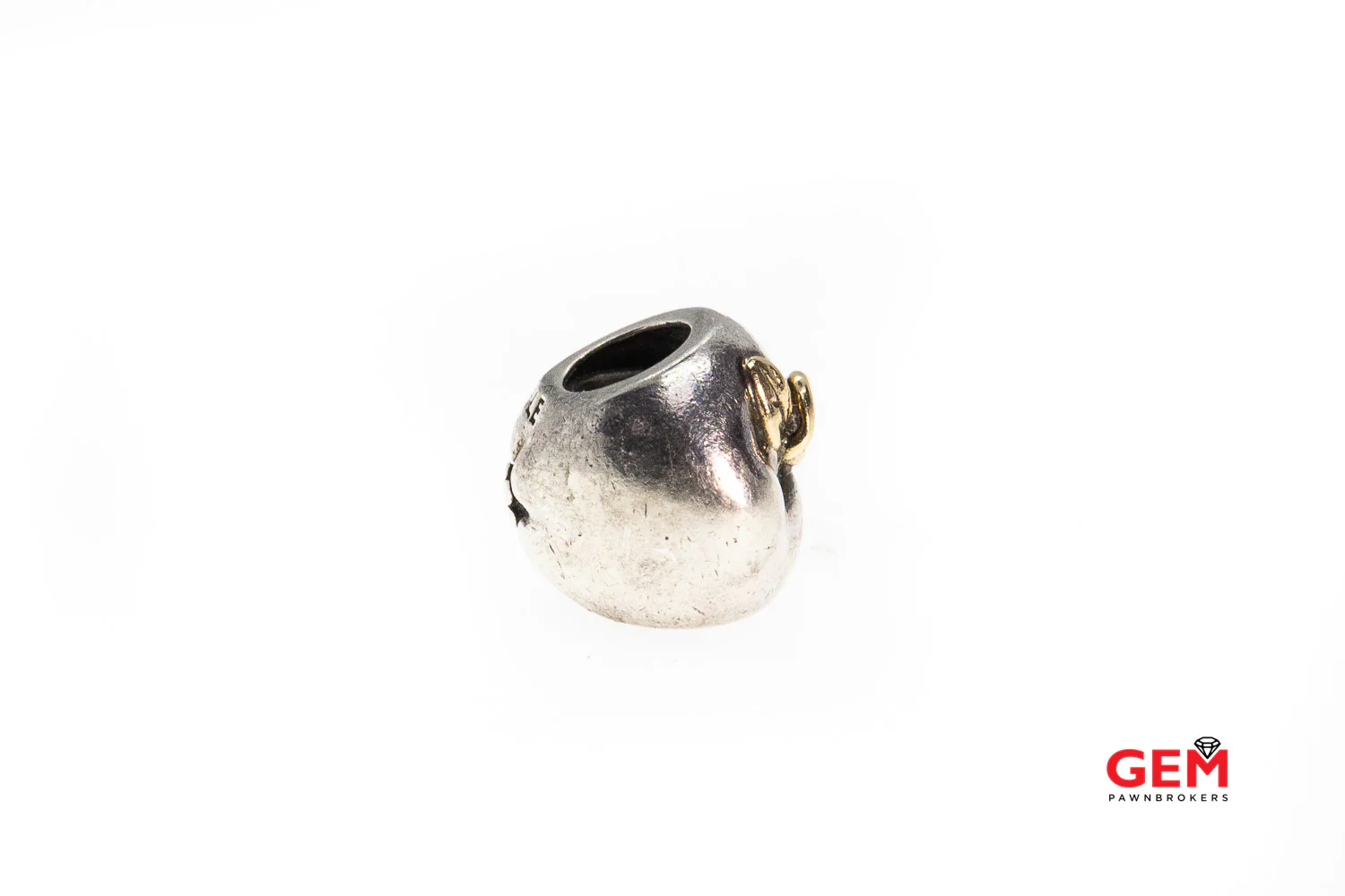 Pandora ALE Apple Charm 925 Sterling Silver & 14K 585 Yellow Gold Accent Bead - Image 2
