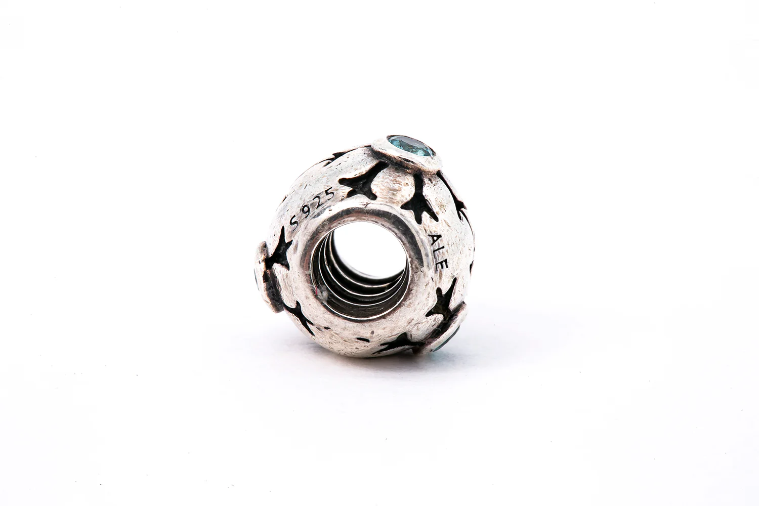 Pandora ALE Christmas Snowflake Blue Cubic Zirconia 925 Sterling Silver CZ Charm - Image 3