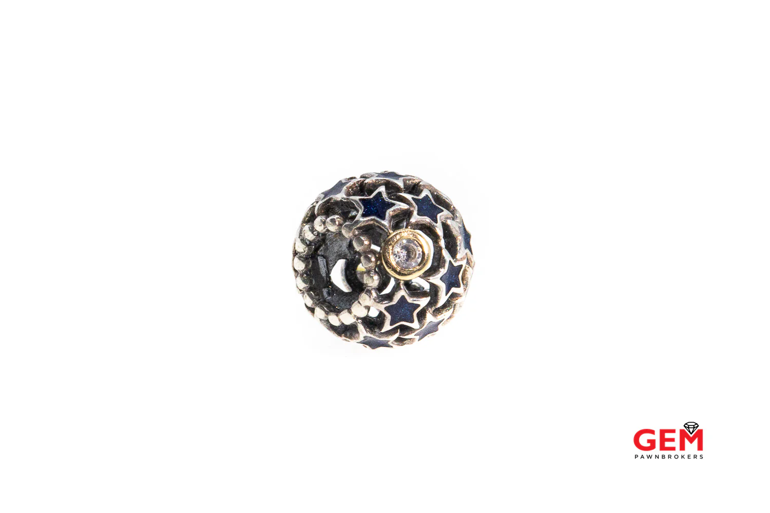 Pandora ALE Night Sky Enamel Cubic Zirconia Bead 925 Sterling Silver CZ Charm - Image 3