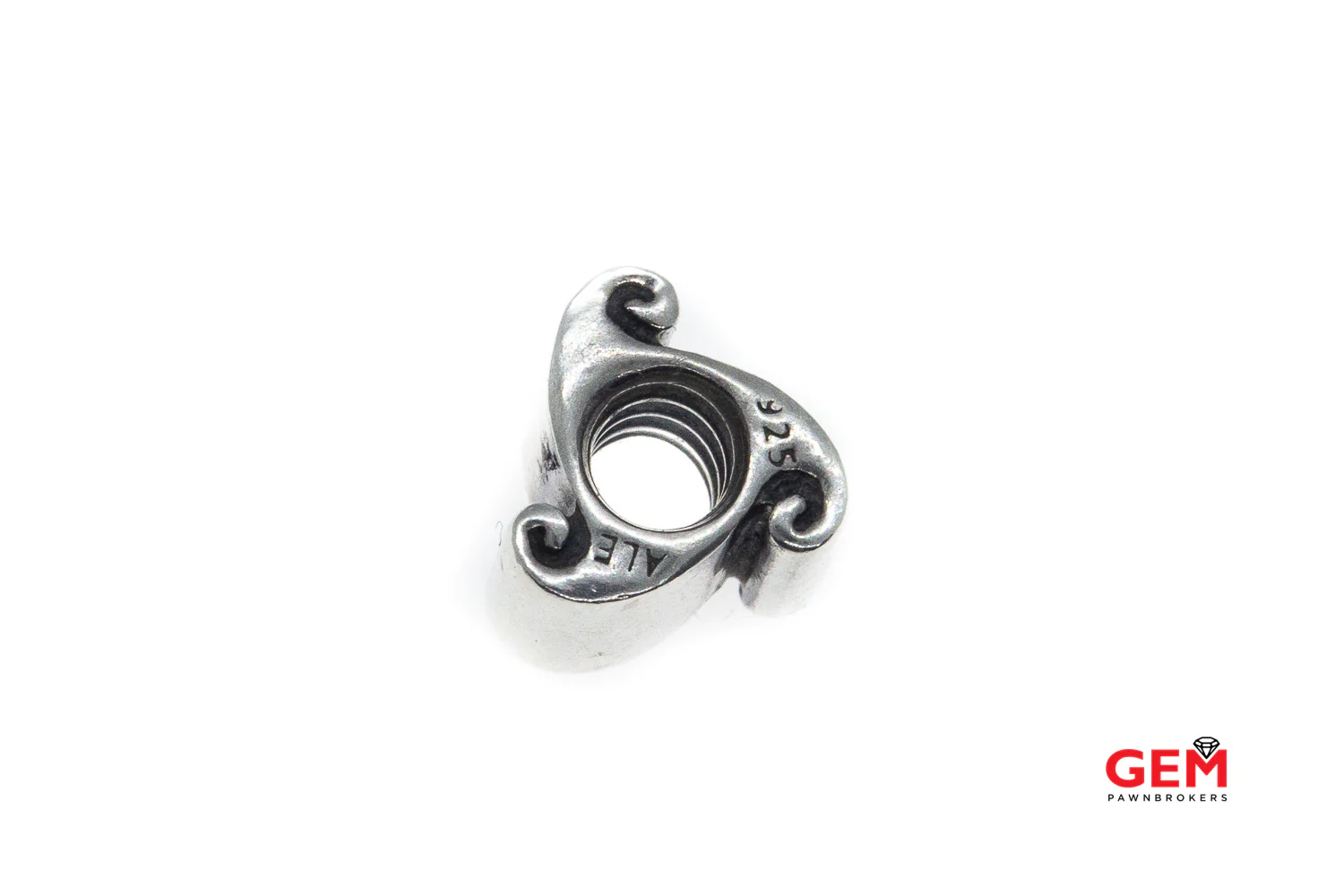 Pandora ALE S925 Best Friends Scroll Sterling Silver Charm Pendant Bead - Image 3