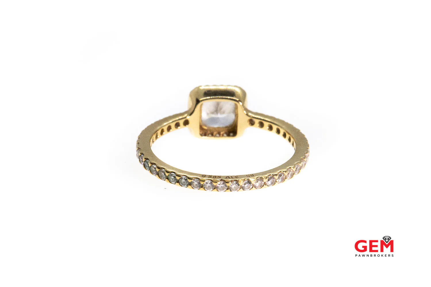 Pandora ALE Timeless Elegance Ring Cubic Zirconia 14K 585 Yellow Gold Ring Size 8 1/2 - Image 3