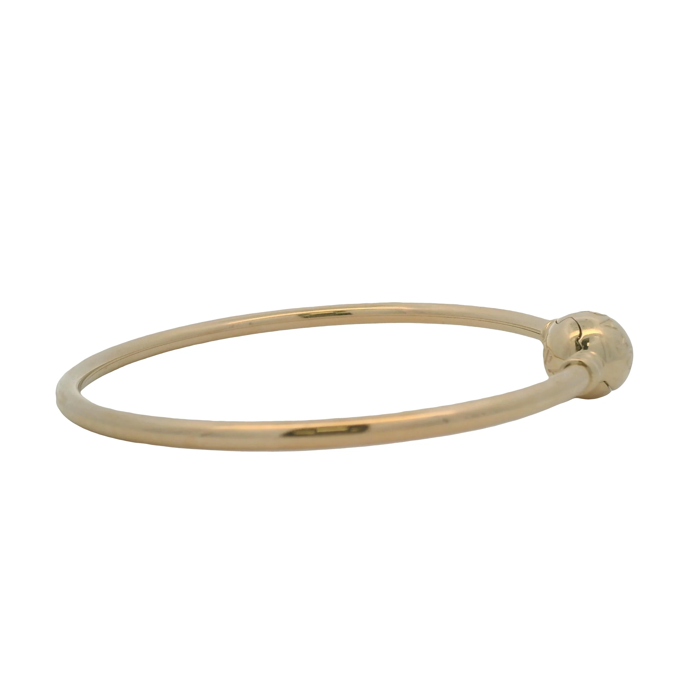 Pandora Moments Solid 14kt Yellow Gold Bangle Bracelet 6.7" - Image 4