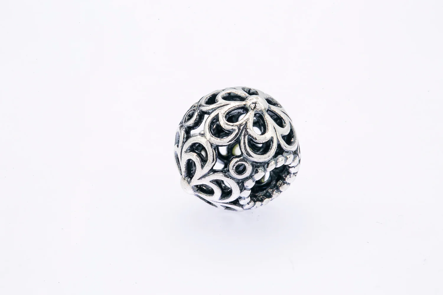 Pandora Open Work Flower Sterling Silver Bead Charm - Image 3
