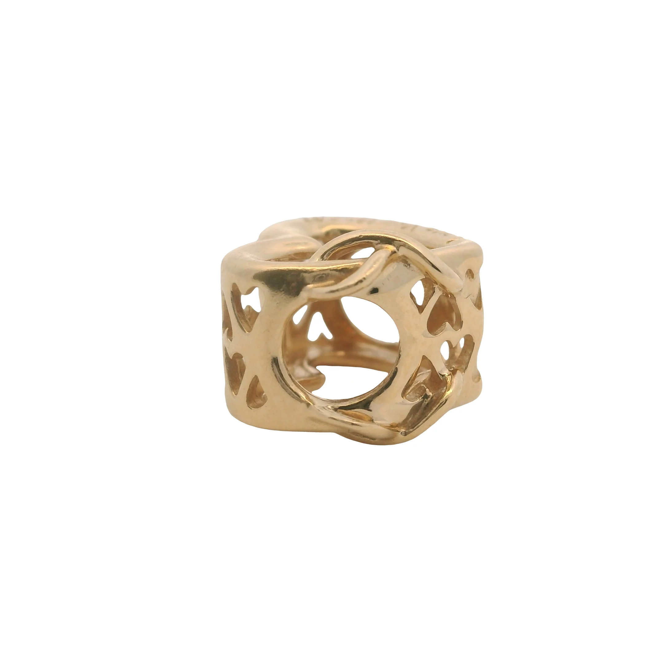 Pandora Rare Solid 14kt Yellow Gold and CZ All Wrapped Up Gift Present Slider Bead Charm - Image 7