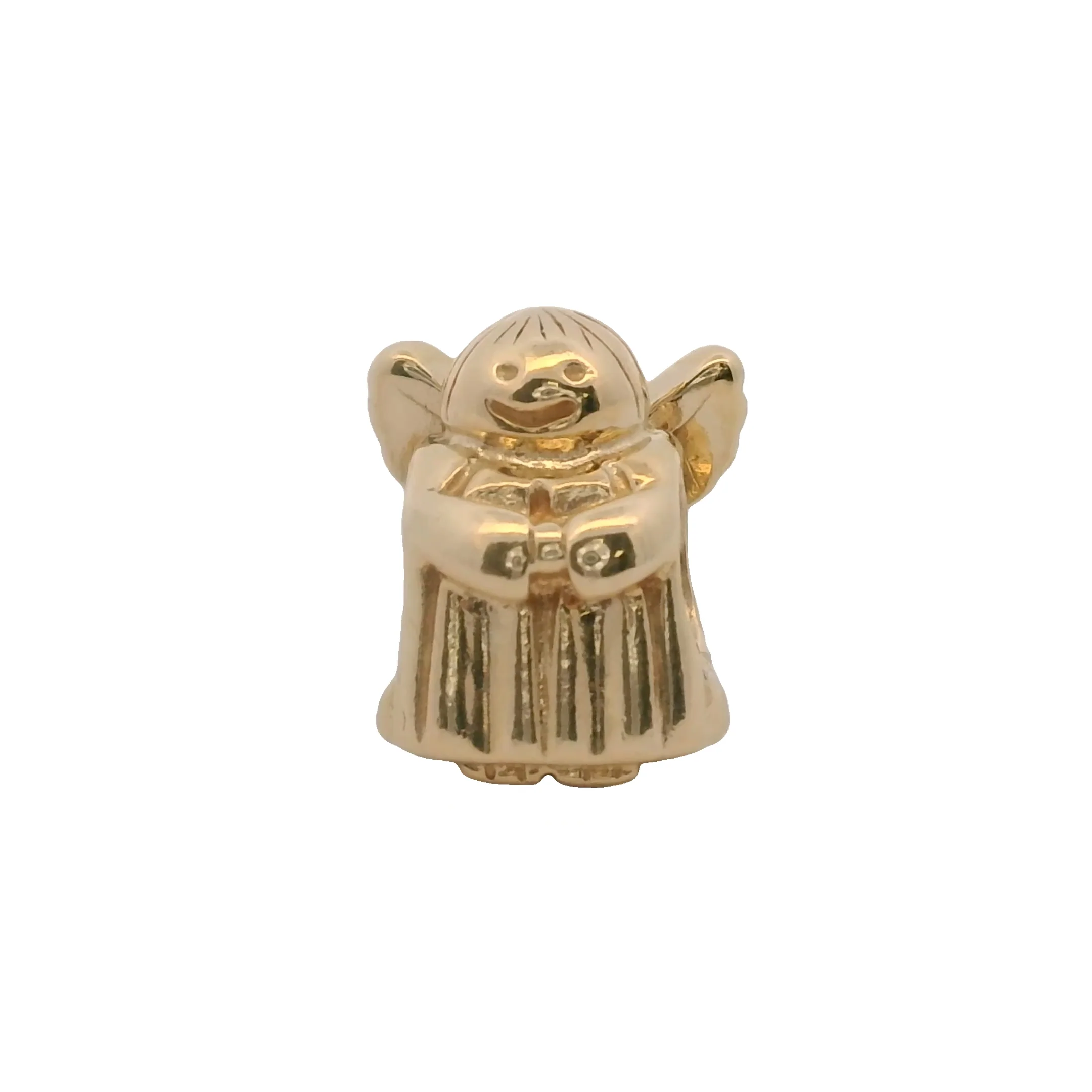 Pandora Retired Solid 14kt Yellow Gold Angel of Hope Bead Spacer Charm - Image 2