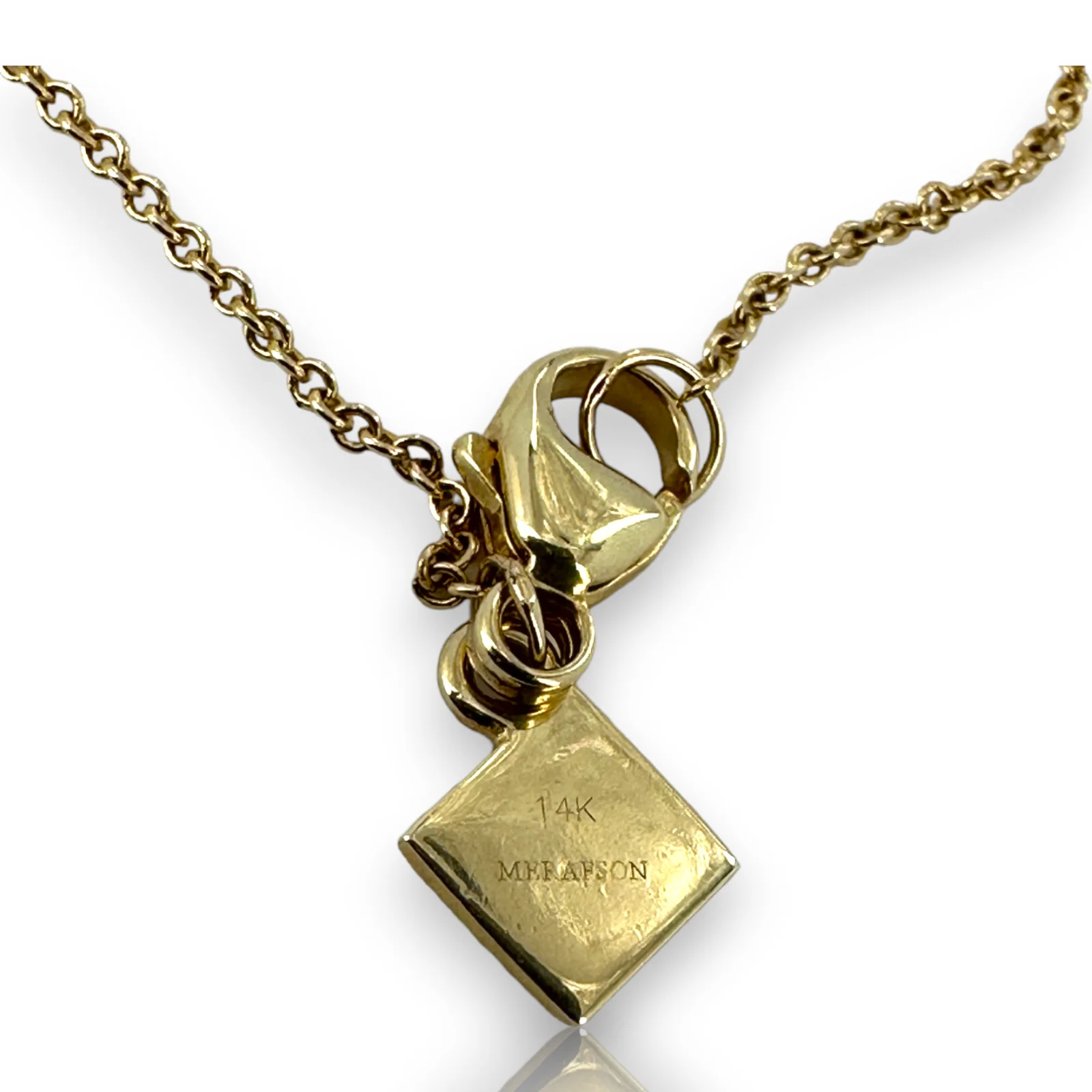 Personalized Diamond Initial "B" Pendant Necklace 14KT 585 Yellow Gold - Image 5