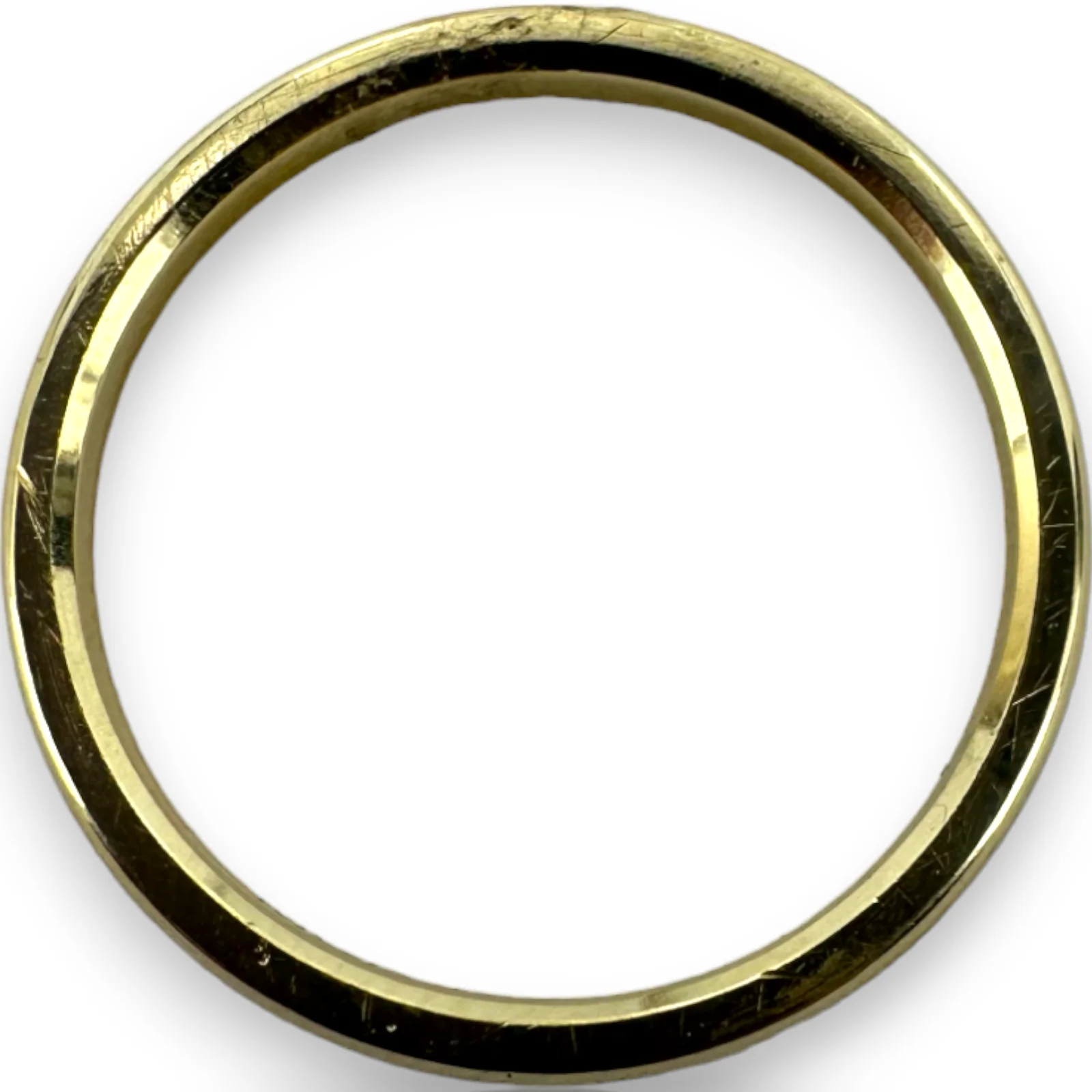 Plain Domed 2mm Wedding Band 14kt 585 Yellow Gold Polish Ring Size 5 - Image 3