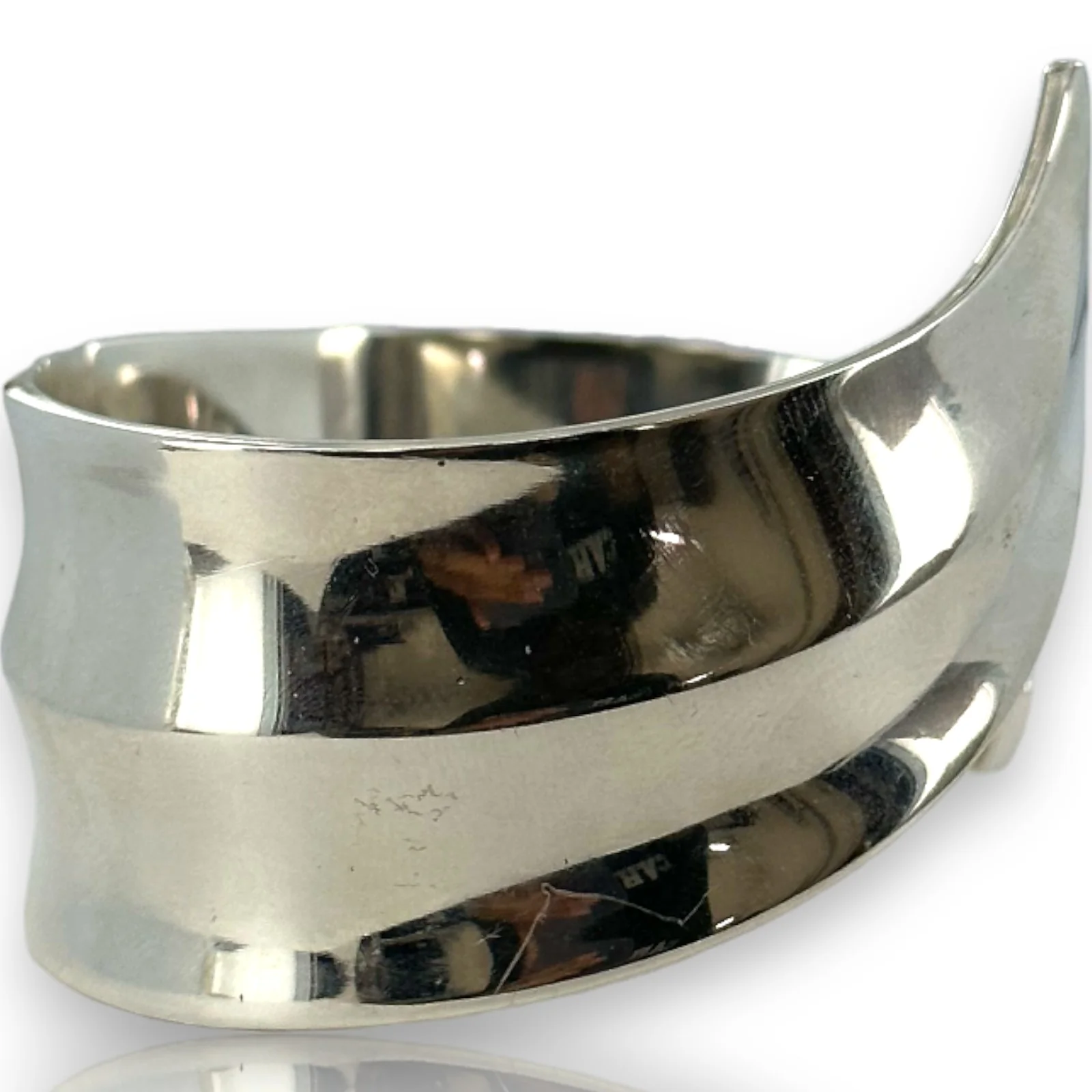 Post-1945 Georg Jensen 925 Sterling Silver Wrap Cuff Bracelet #330 Made In Denmark - Image 3