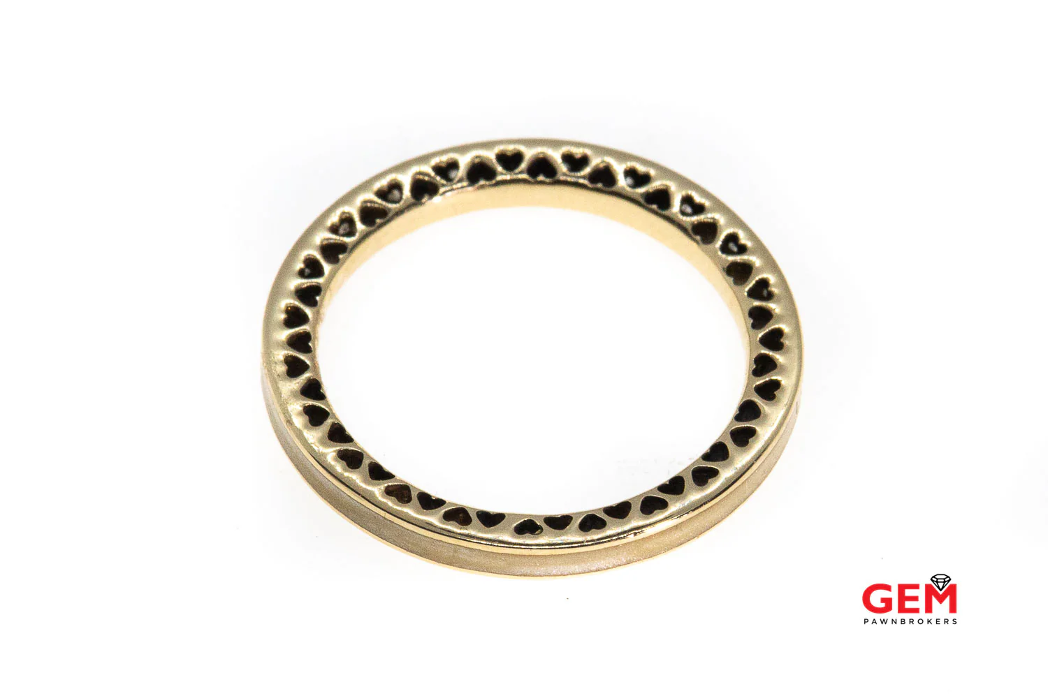 Radiant Hearts of Pandora ALE Cubic Zirconia Stackable Band 14k 585 Gold CZ Ring Size 7 - Image 4