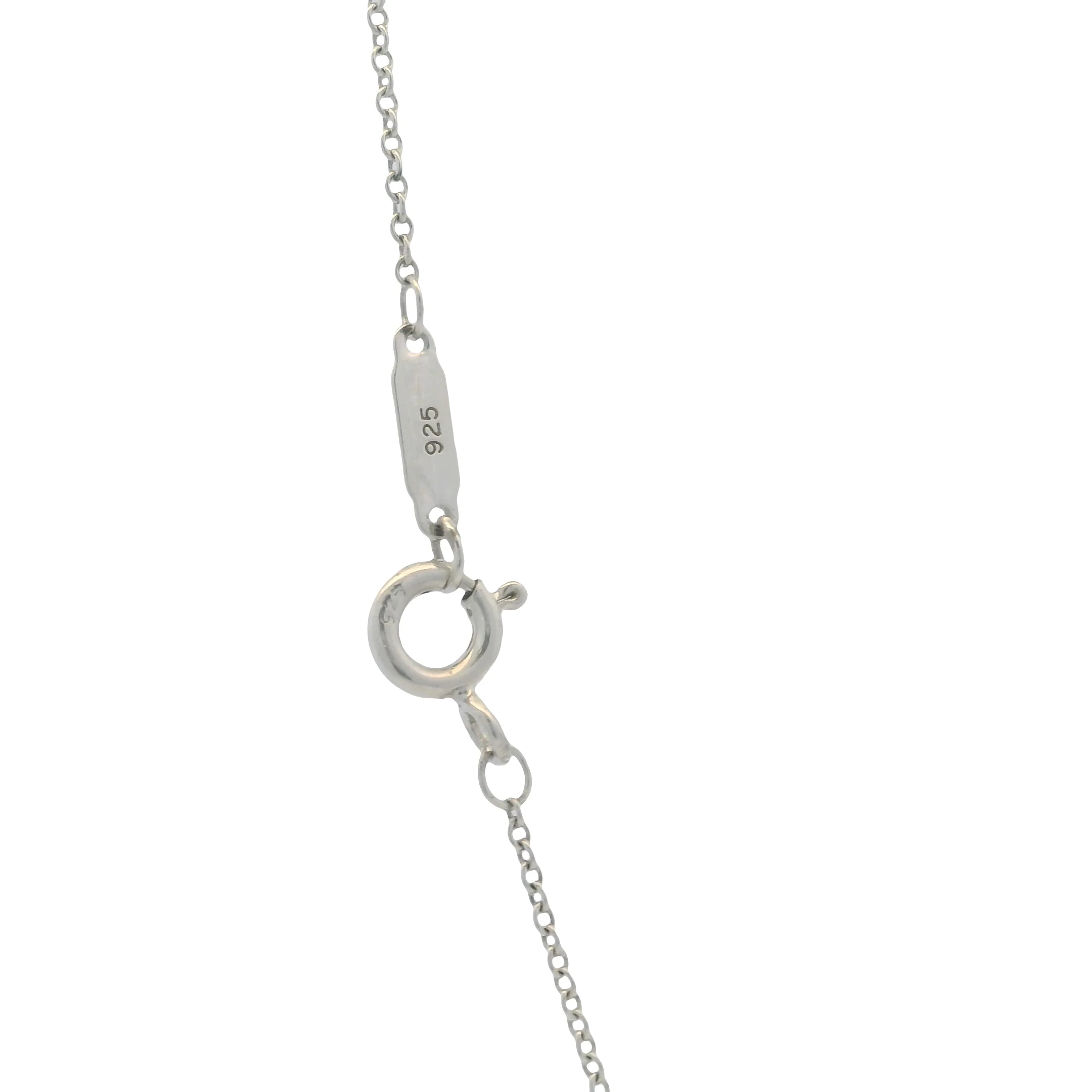 Retired Authentic Tiffany & Co Solid 925 Sterling Silver Mini Peace Sign 16.5" Necklace - Image 6
