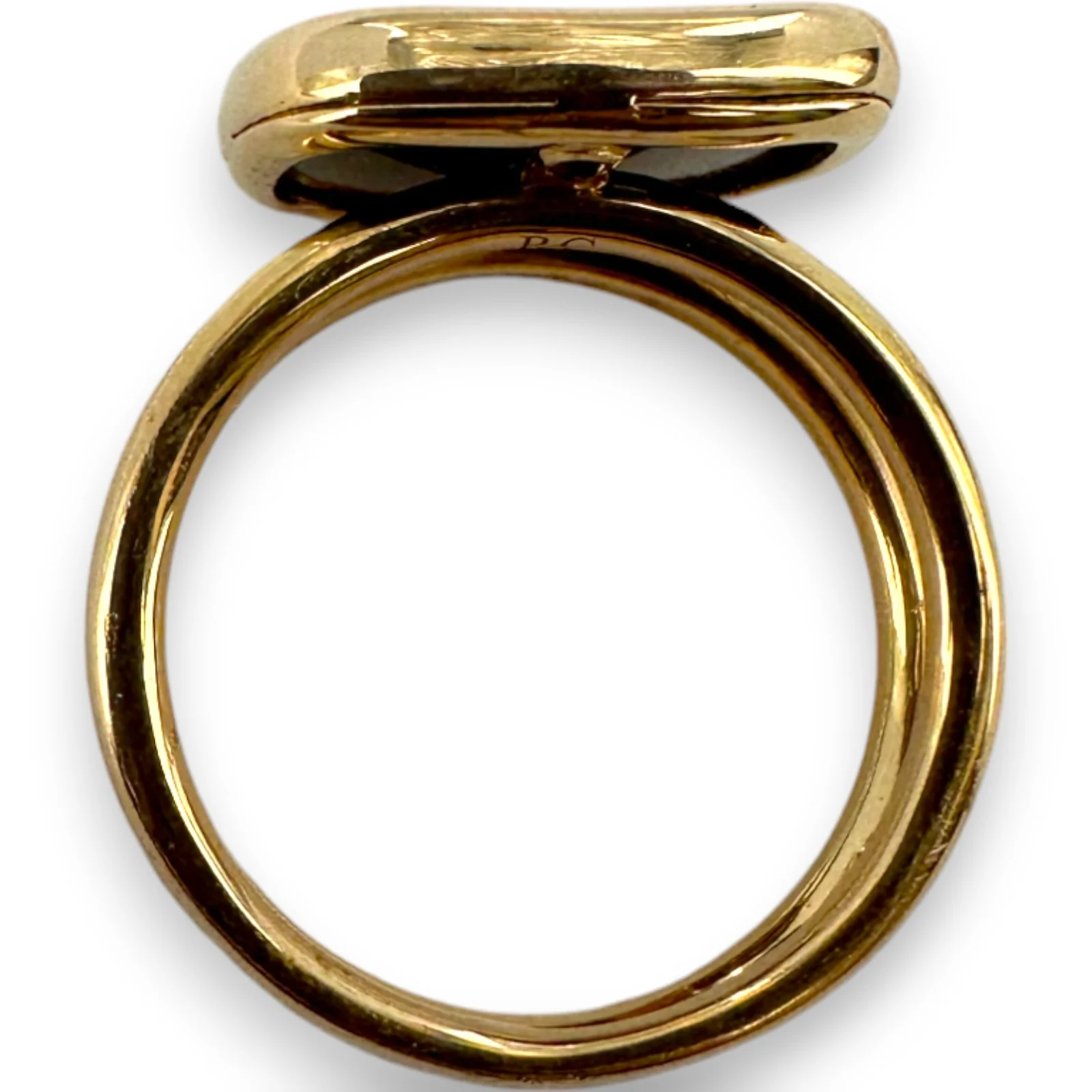 Roberto Coin Signed with Ruby Solid 18kt Rose Gold Black Jade Collection Double Band Statement Ring Size 6.5 - Image 5