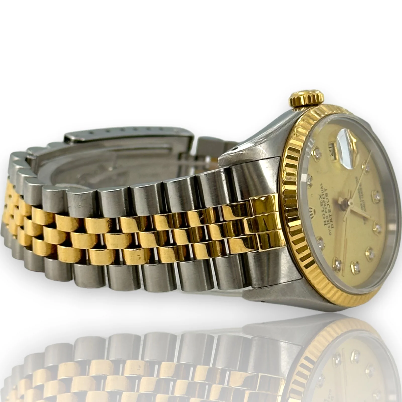 Rolex Datejust 16233 Champagne Diamond Dial 36mm 1991 Steel & Gold Watch - Image 3
