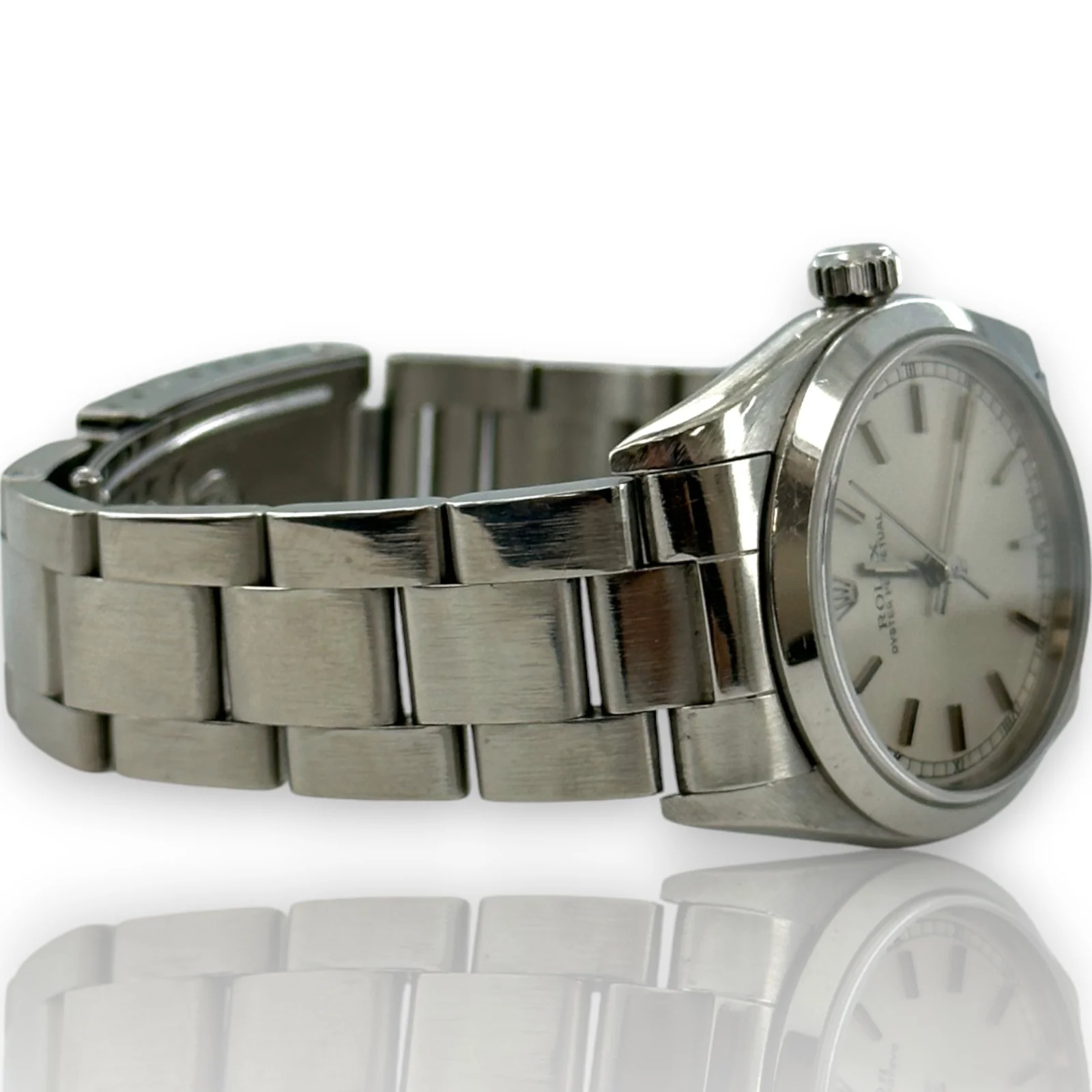 Rolex Oyster Perpetual 77080 31mm Mid-Size Steel Silver Watch - Image 3