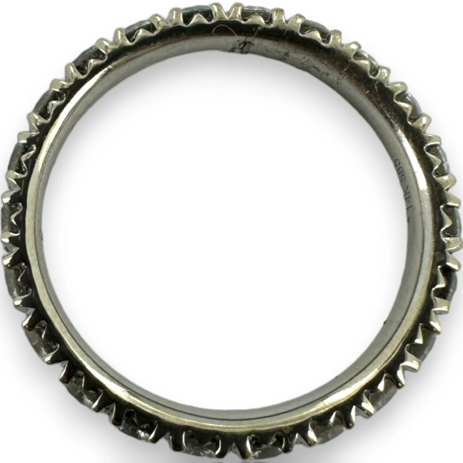 Round Brilliant Diamond 3mm Eternity Band Size 7 14kt Solid White Gold 1.92ctw Ring - Image 3