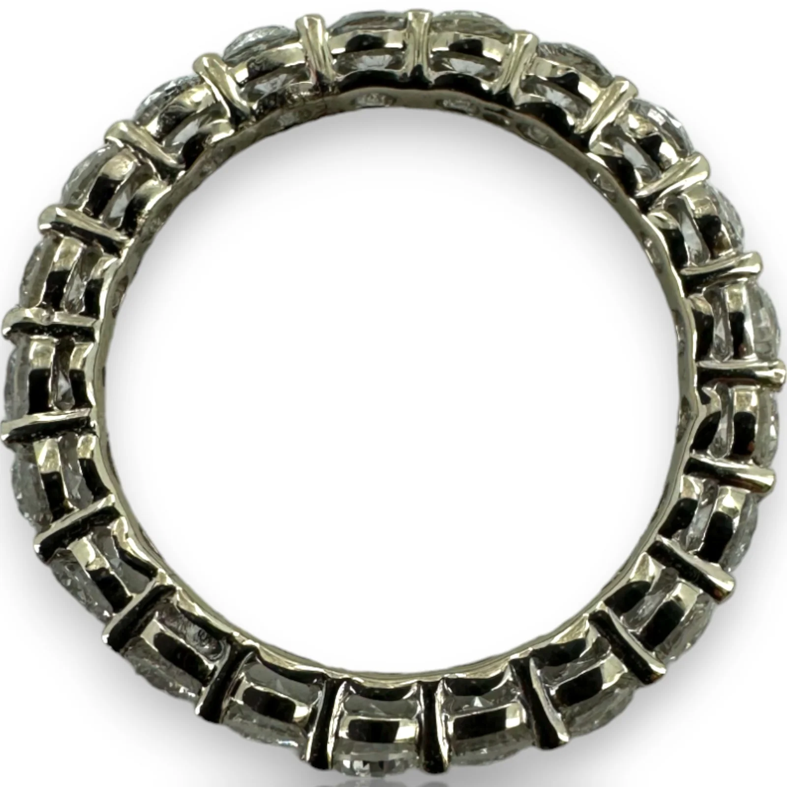Round Brilliant Diamond Eternity 3mm Band Size 7 14kt Solid White Gold 1.89ctw Ring - Image 4