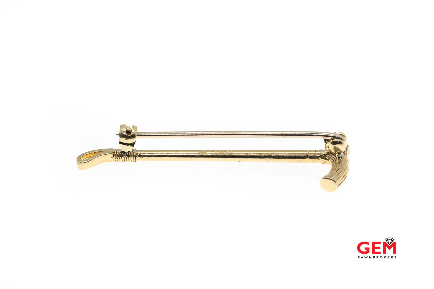S & B 9 KT Yellow Gold English Can Pin Brooch - Image 3