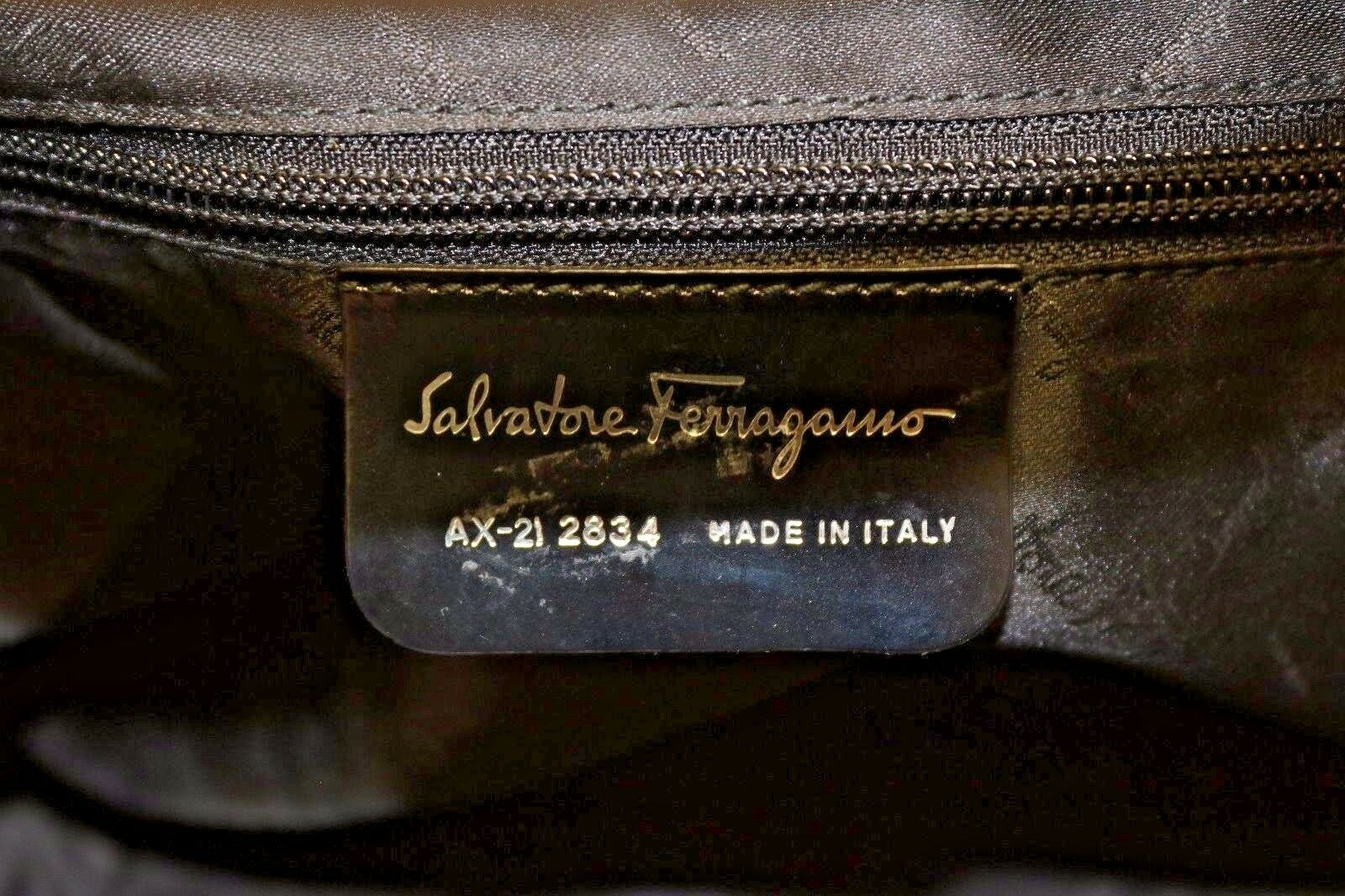Salvatore Ferragamo AX-21 2834 Brown Pony Hair Boston Handbag - Image 11