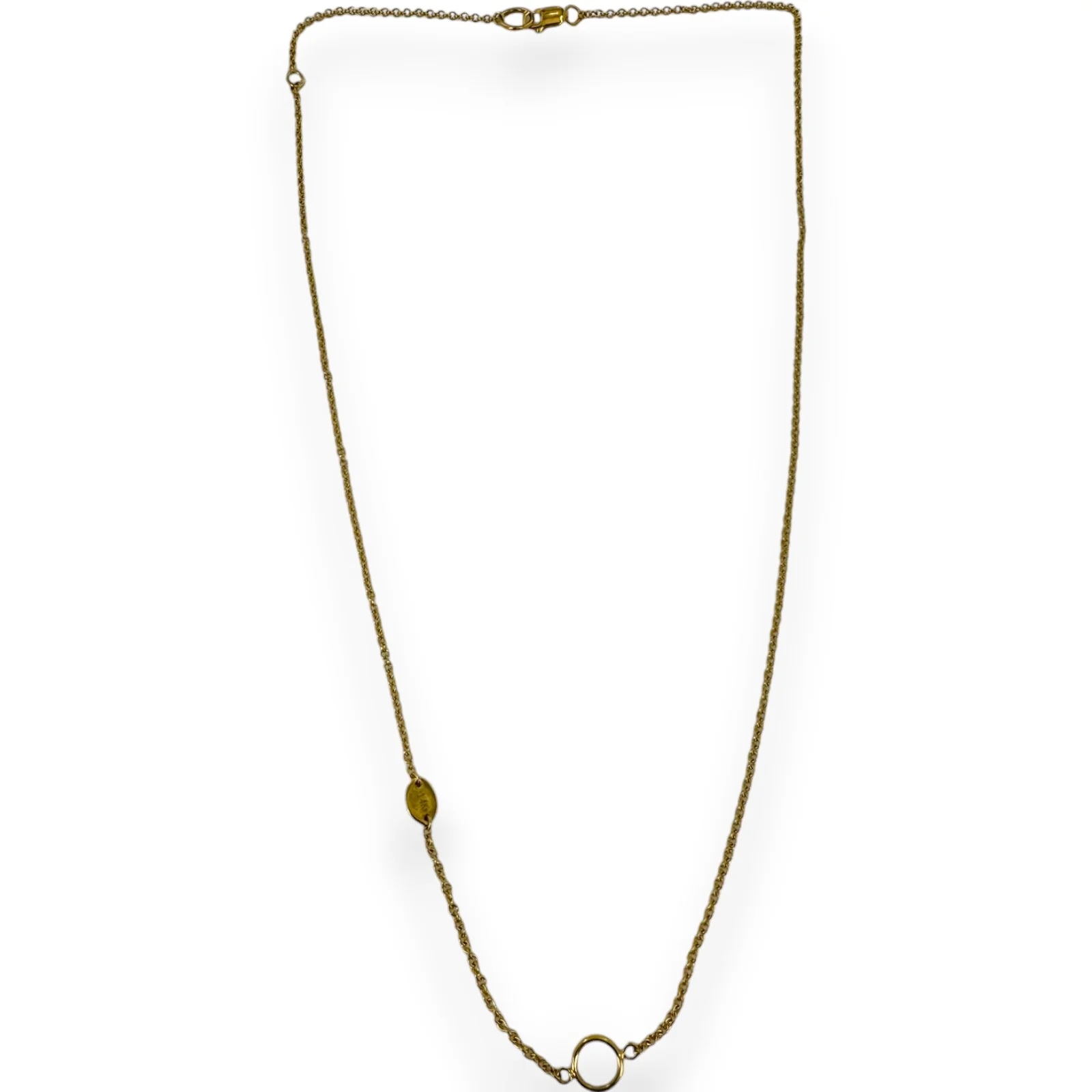 SMC Solid 14kt YG Adjustable 16-18" Chain with Center Jump Ring for Pendants and Charms - Image 2
