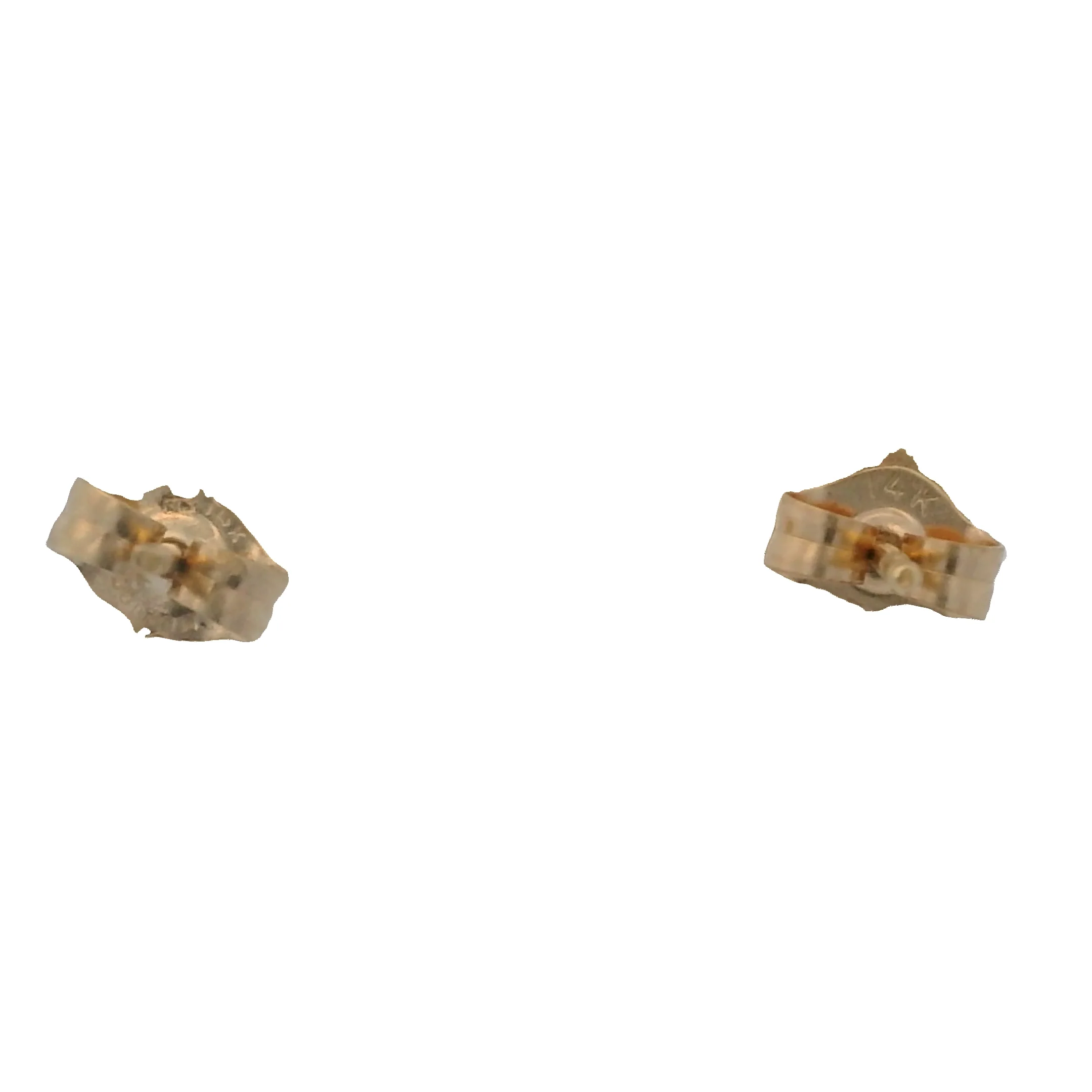 Solid 14kt Gold Faceted 5.7mm Stud Earrings - Image 7