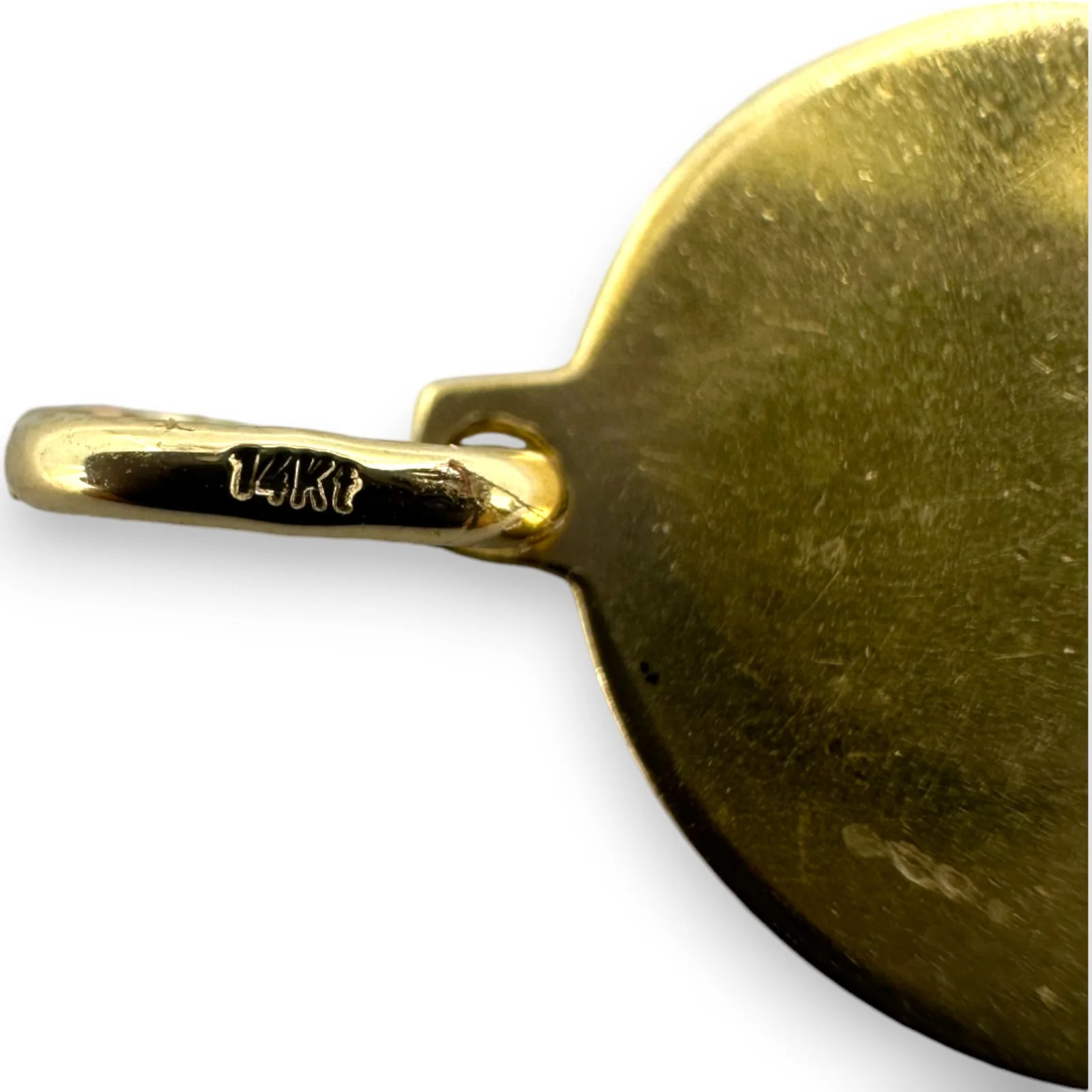 Solid 14kt Gold Saint Jude Thaddeus 15mm Medallion Circle Necklace Pendant - Image 4