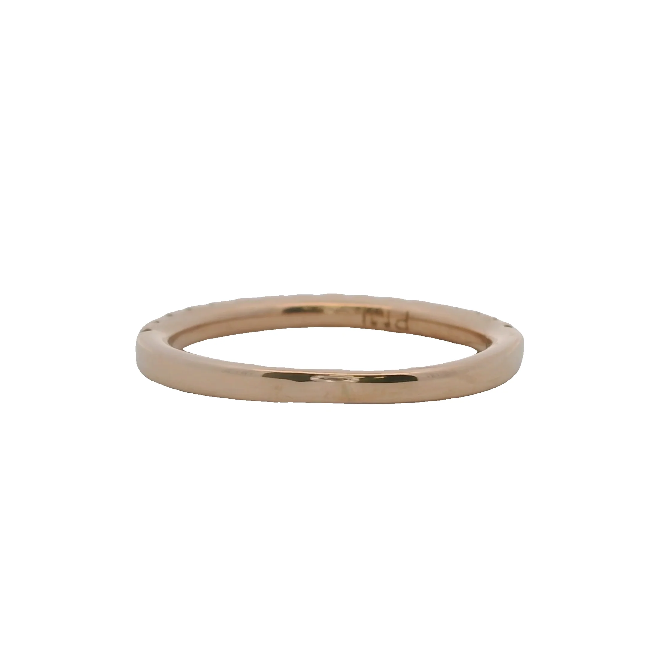 Solid 14kt Rose Gold and 0.34ctw Diamond Stackable Wedding Band Ring Size 5.75 - Image 5