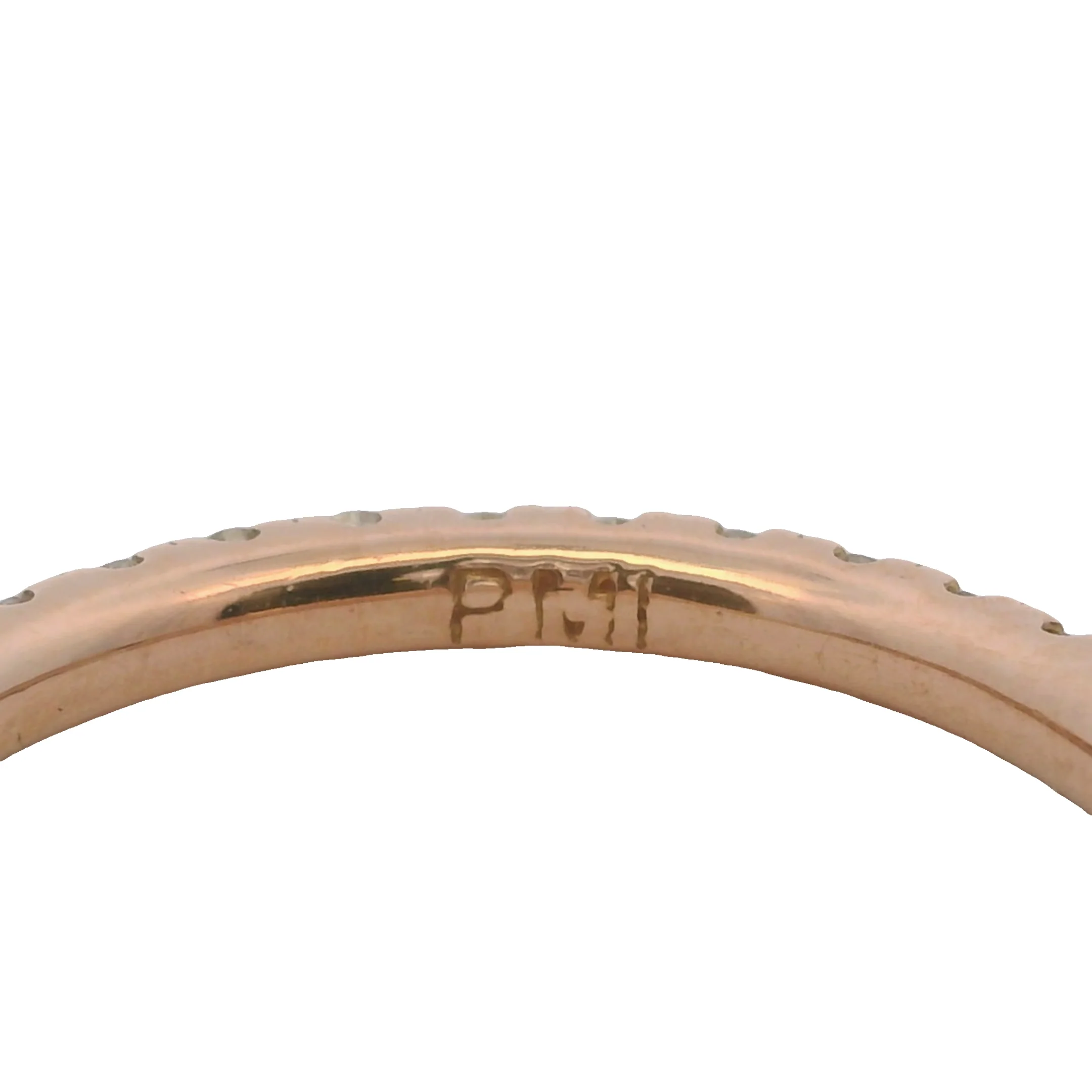 Solid 14kt Rose Gold and 0.34ctw Diamond Stackable Wedding Band Ring Size 5.75 - Image 6