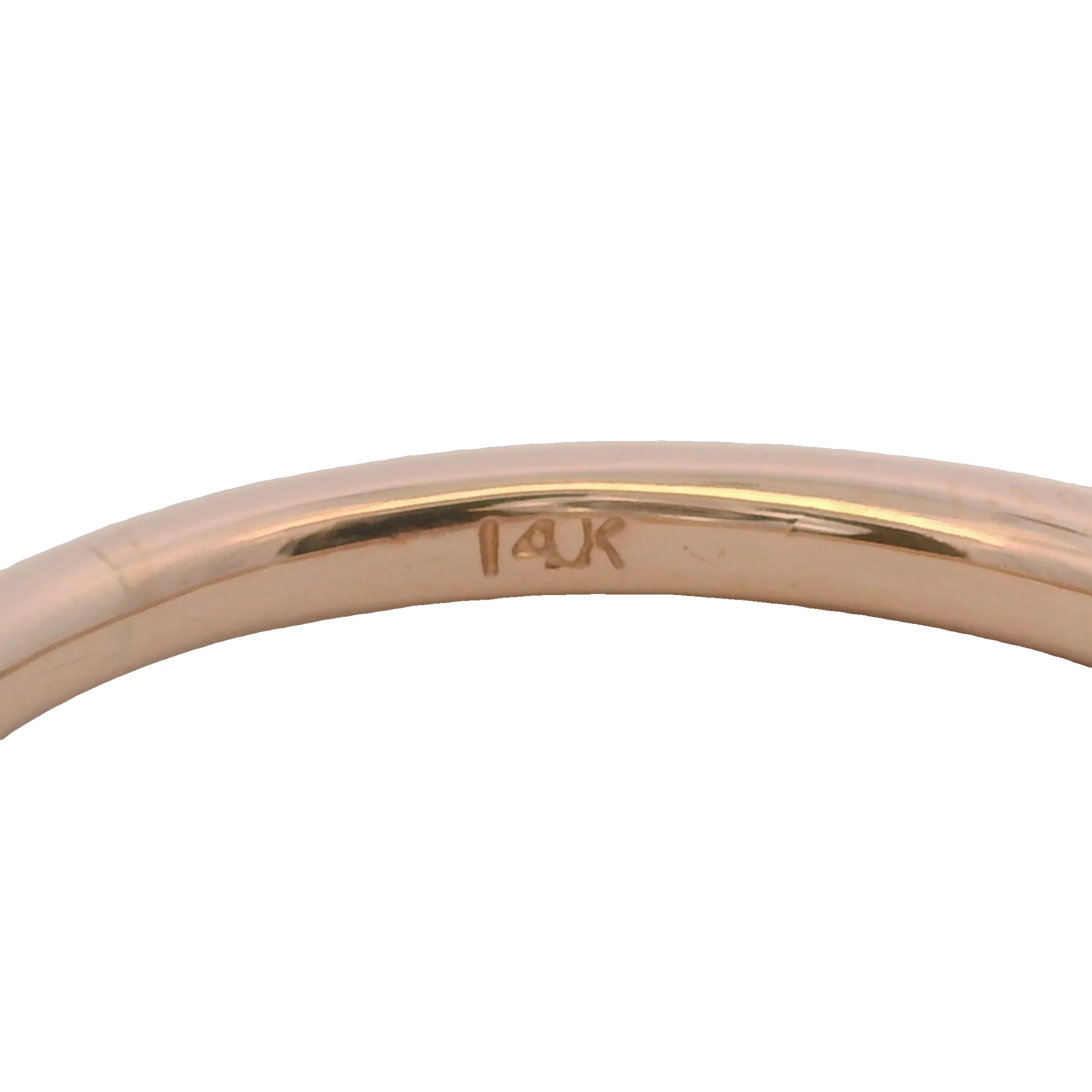 Solid 14kt Rose Gold and 0.34ctw Diamond Stackable Wedding Band Ring Size 5.75 - Image 7