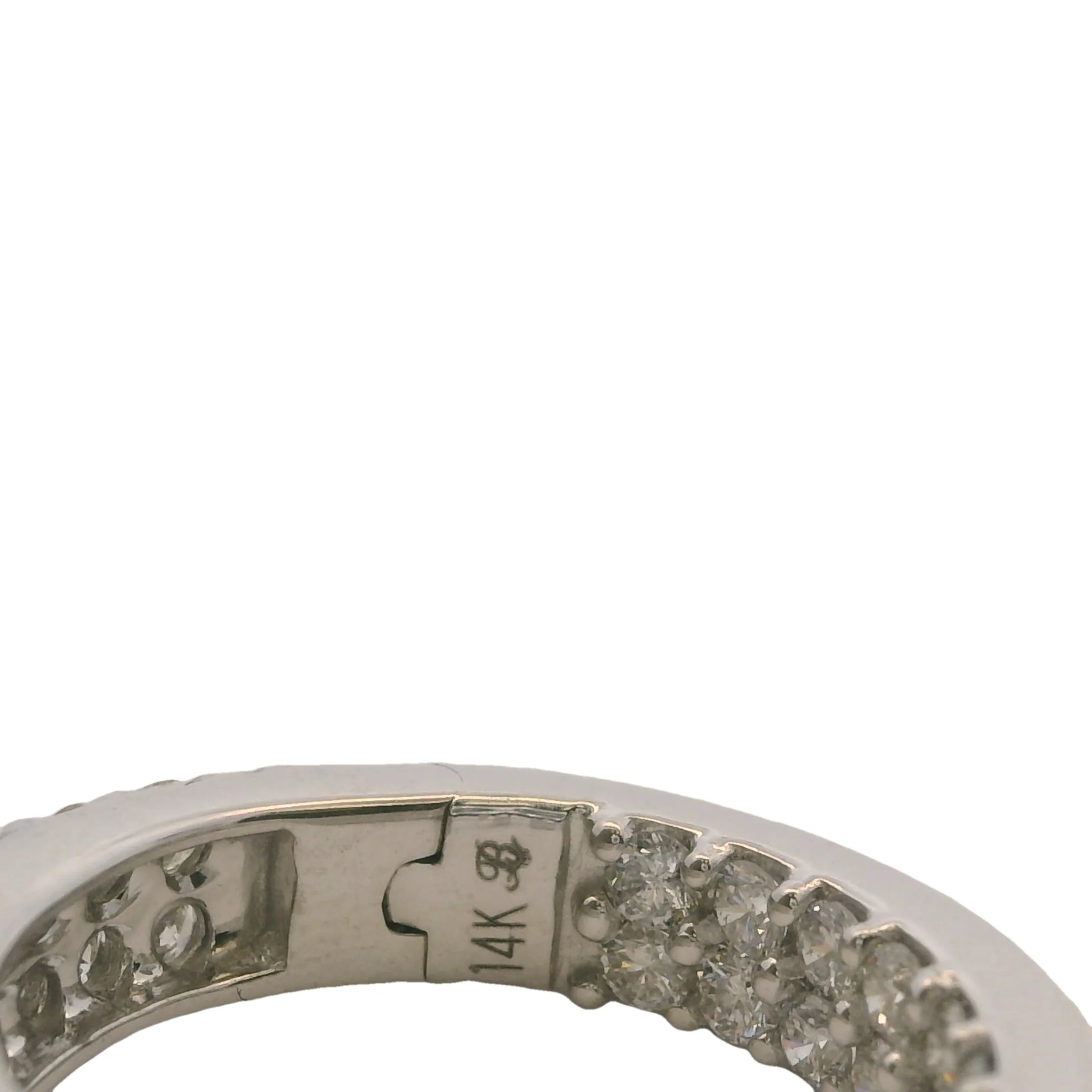 Solid 14kt White Gold And 2ctw Diamonds IGI Certified Inside Out 20mm Hoop Earrings - Image 8