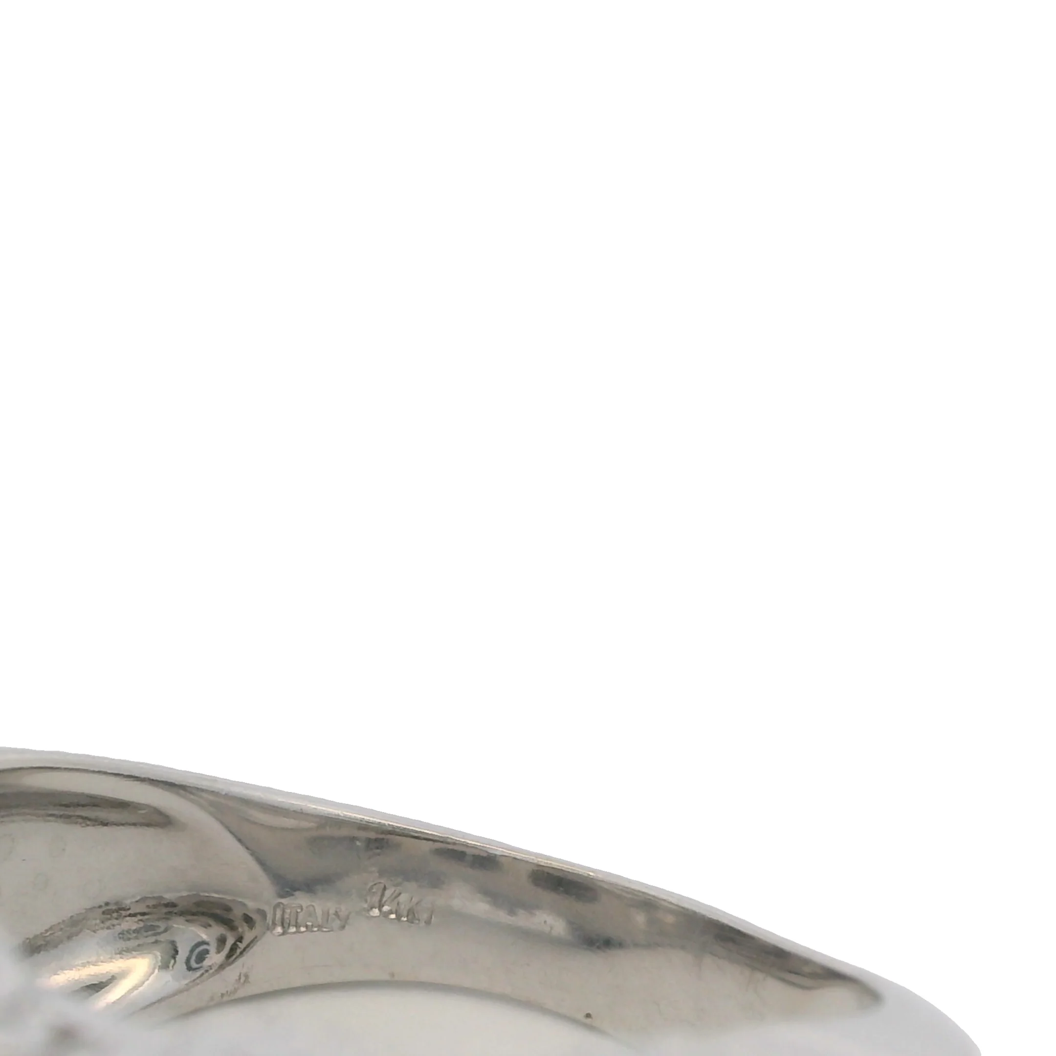 Solid 14kt White Gold and Diamond 14mm Wide Woven Statement Fashion Ring Made in Italy - Image 5