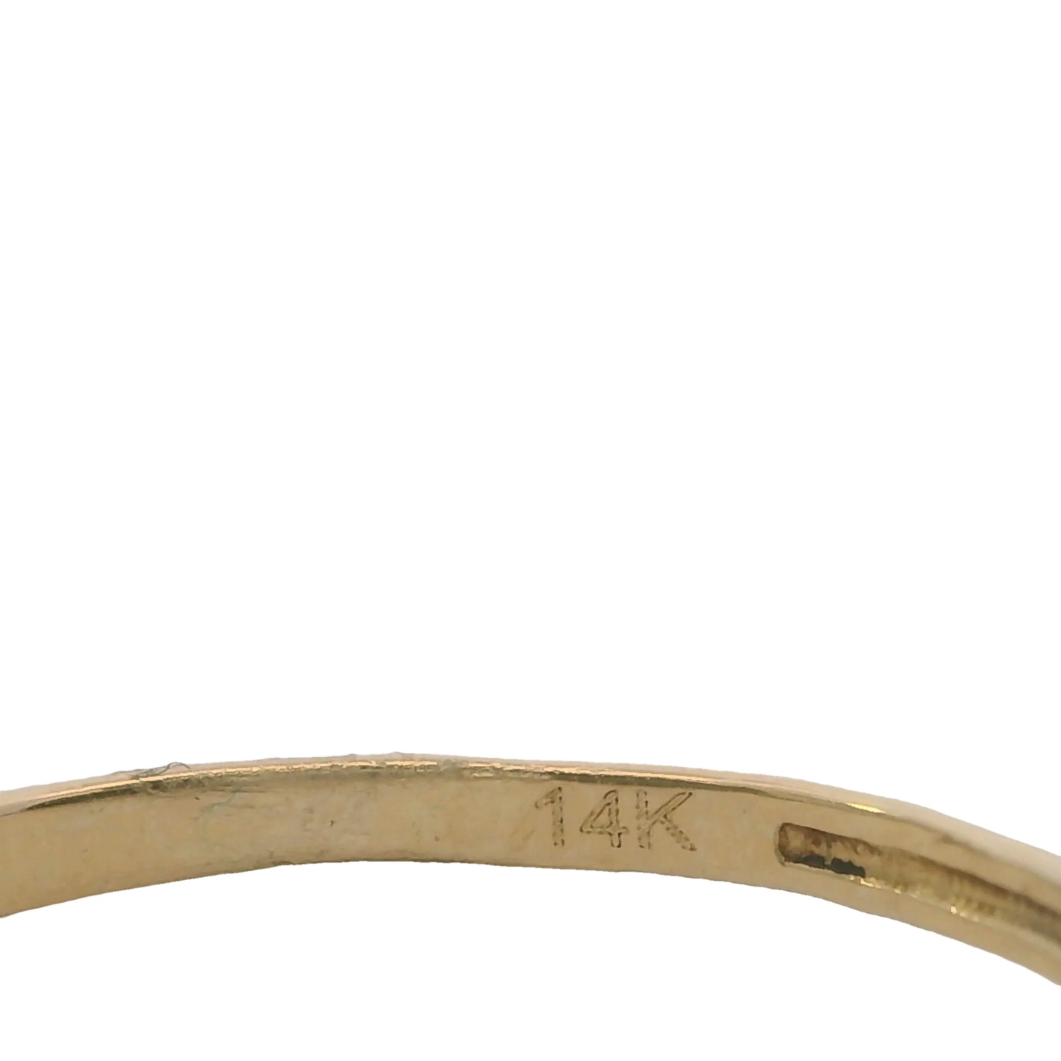 Solid 14kt Yellow Gold and Cubic Zirconia Infinity Symbol Ring Size 6.5 - Image 5