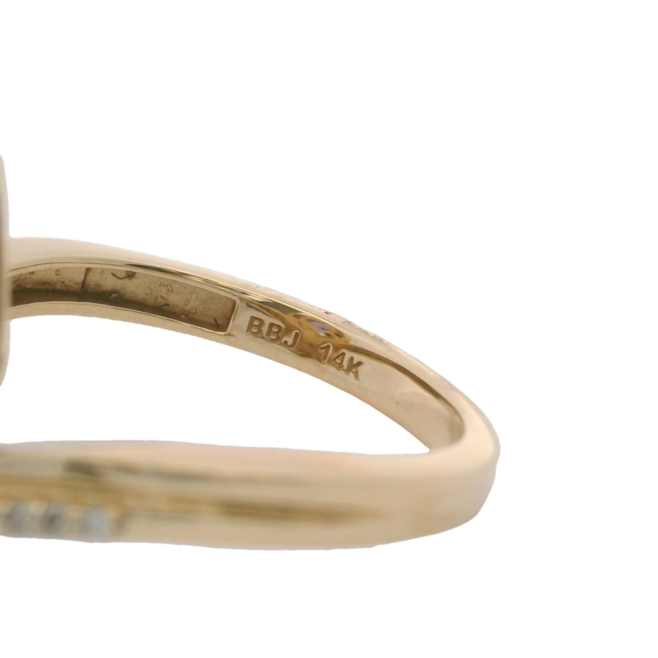 Solid 14kt Yellow Gold and Pear-Cut Tanzanite Chevron Solitaire Ring with Diamond Halo Size 8 - Image 5