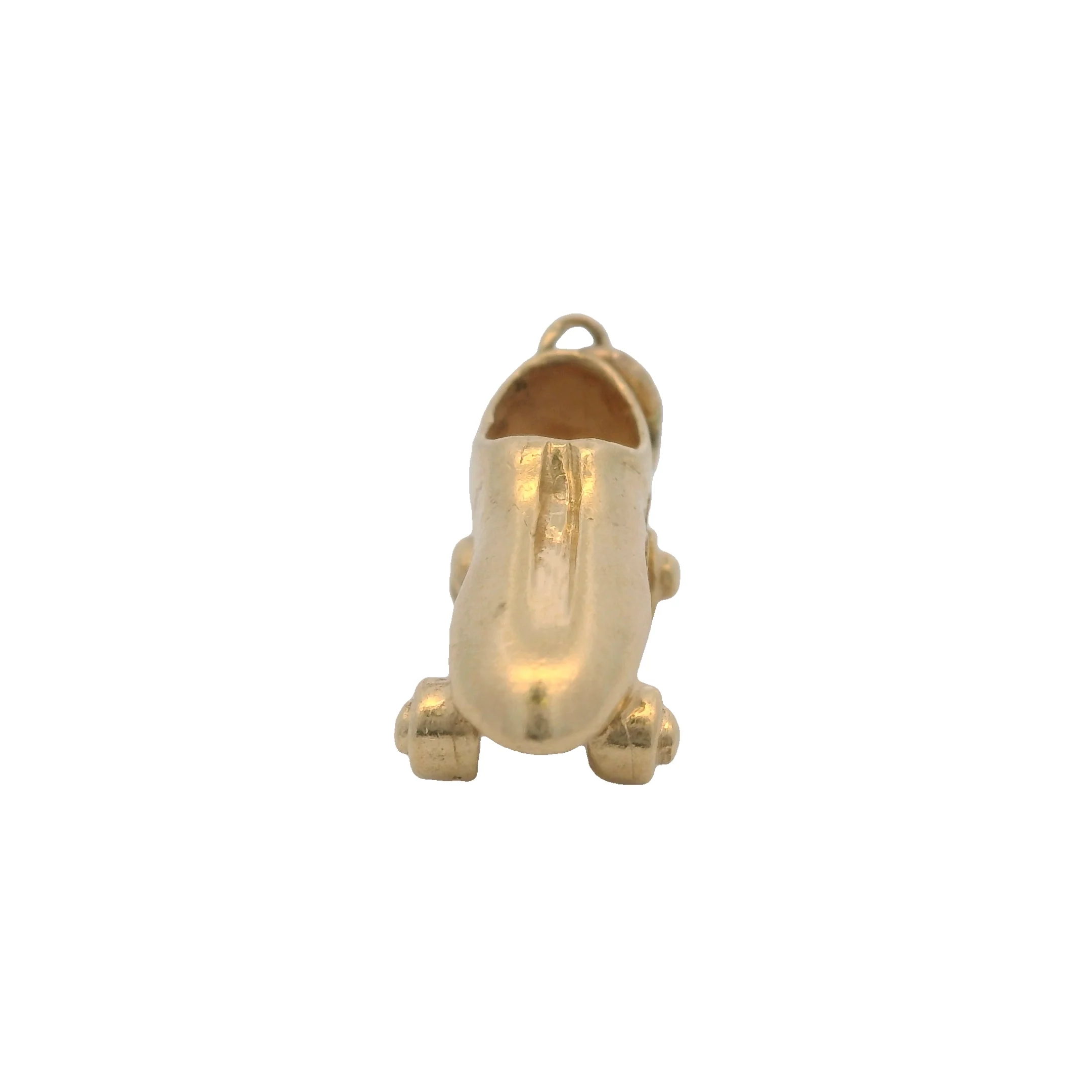 Solid 14kt Yellow Gold Roller Skate Drop/Dangle Hobby Charm - Image 3