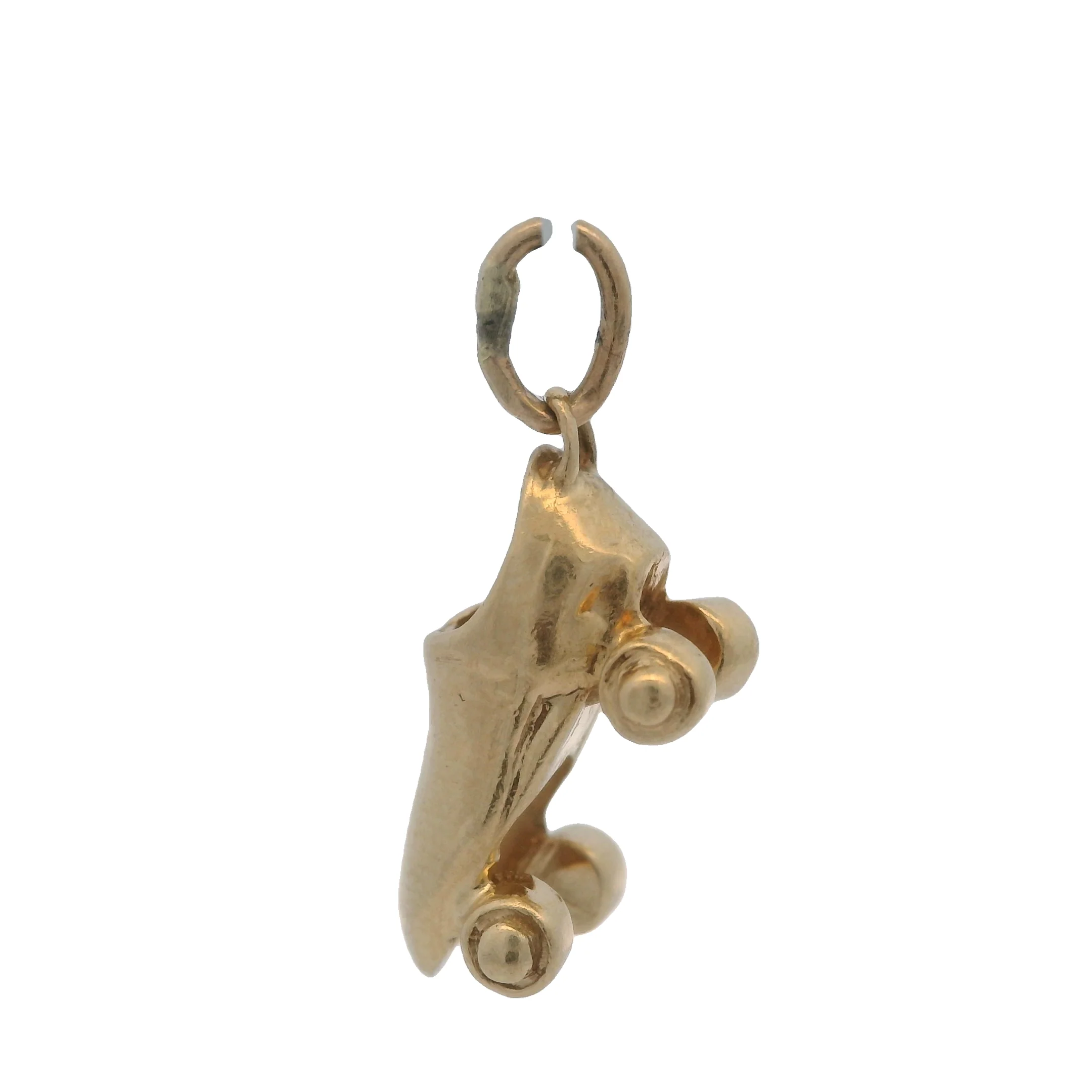Solid 14kt Yellow Gold Roller Skate Drop/Dangle Hobby Charm - Image 6