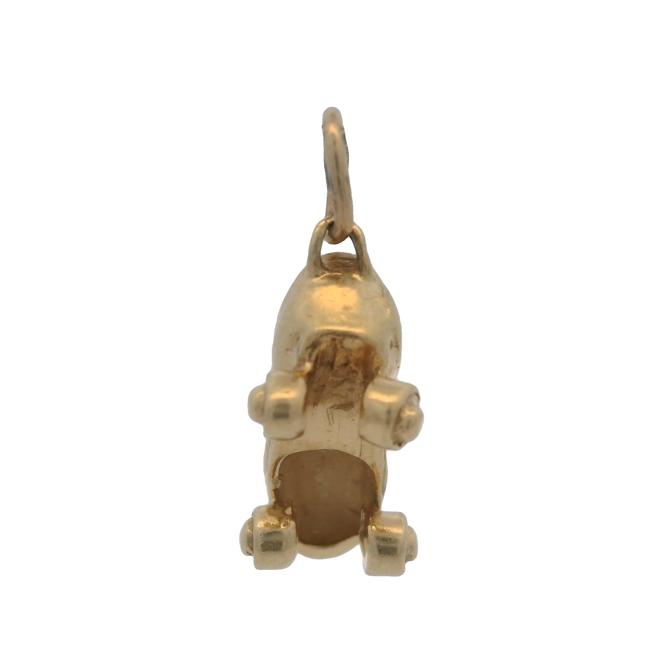 Solid 14kt Yellow Gold Roller Skate Drop/Dangle Hobby Charm - Image 7