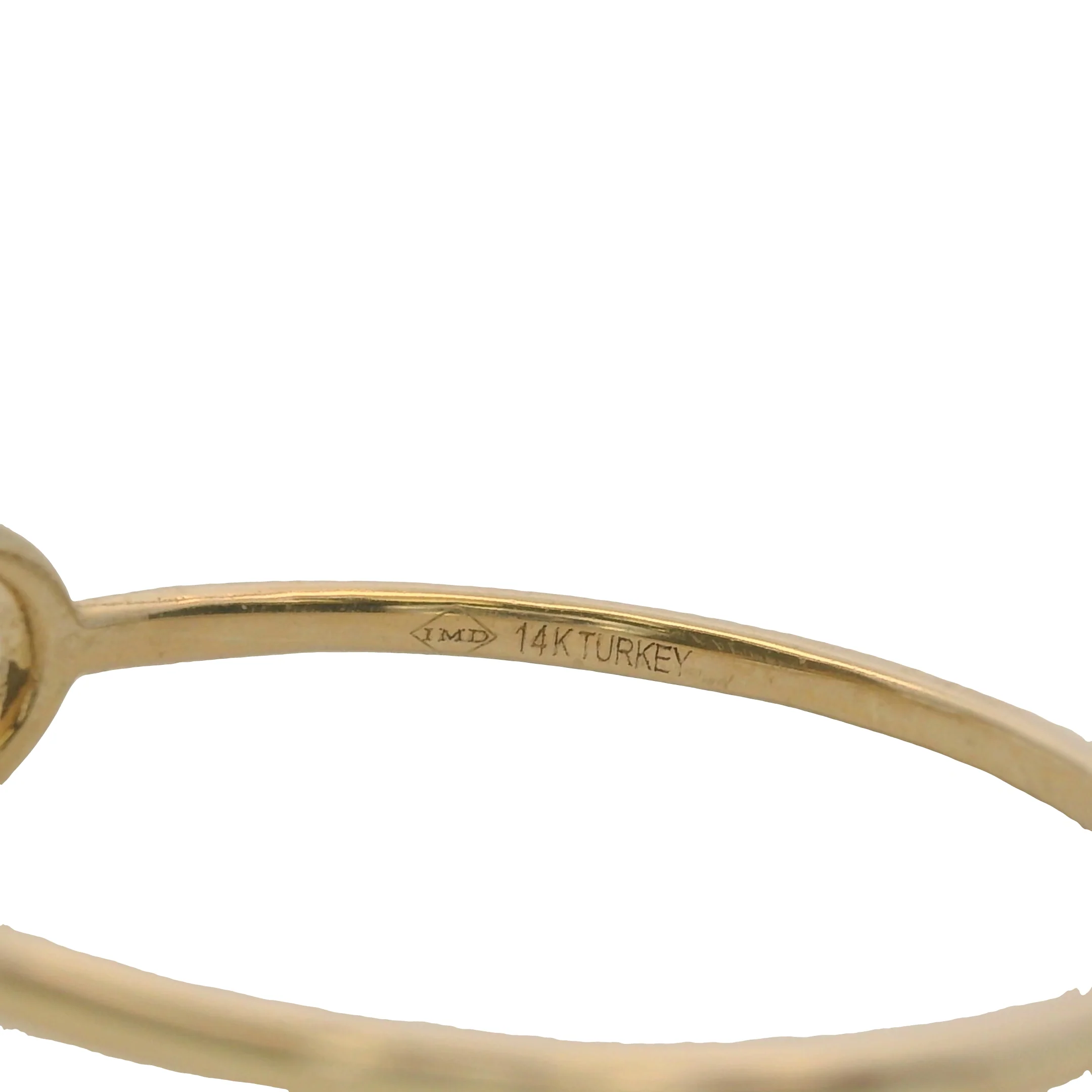 Solid 14kt Yellow Gold Thin Dainty Bow Ribbon Ring Made In Turkey Size 7 - Image 9