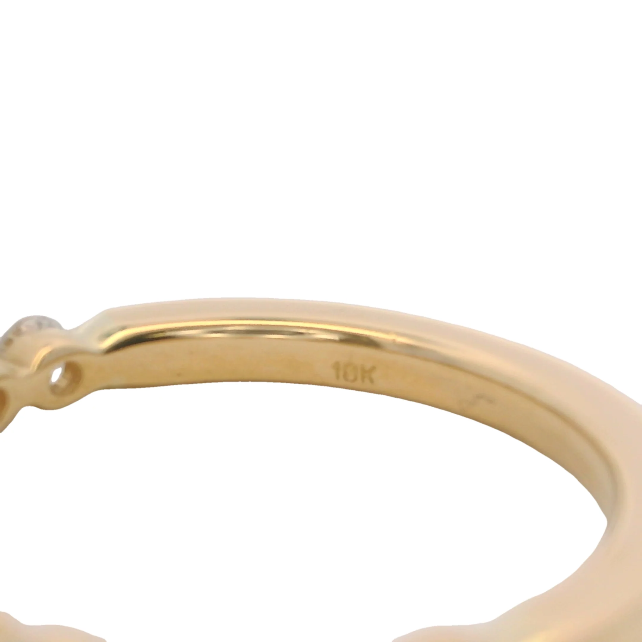Solid 18kt Yellow Gold and 2-Prong Set 0.44ctw Diamond Half-Eternity Wedding Band Ring Size 5 - Image 5