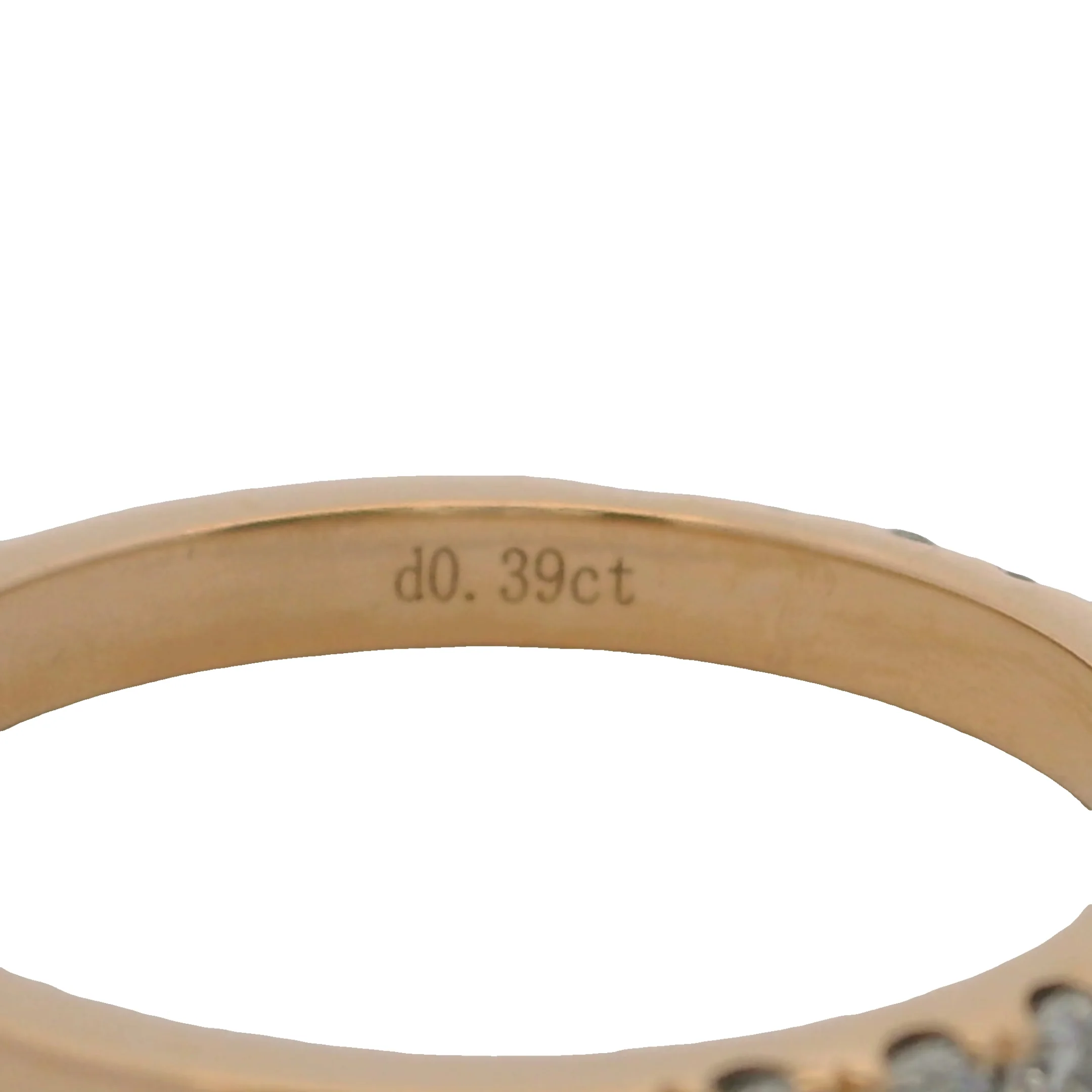 Solid 18kt Yellow Gold Half-Eternity 0.39ctw Diamond Stackable Band Ring Size 6 - Image 6
