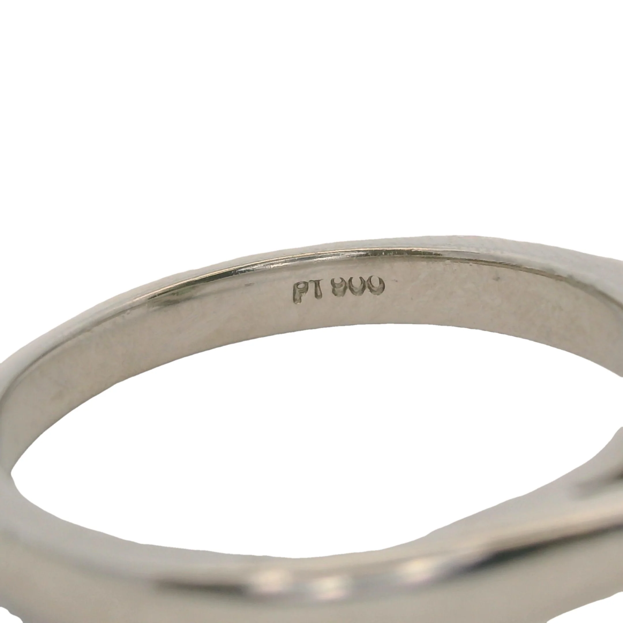 Solid 900 Platinum and 0.86ct Green Peridot Solitaire Ring Size 7 - Image 5