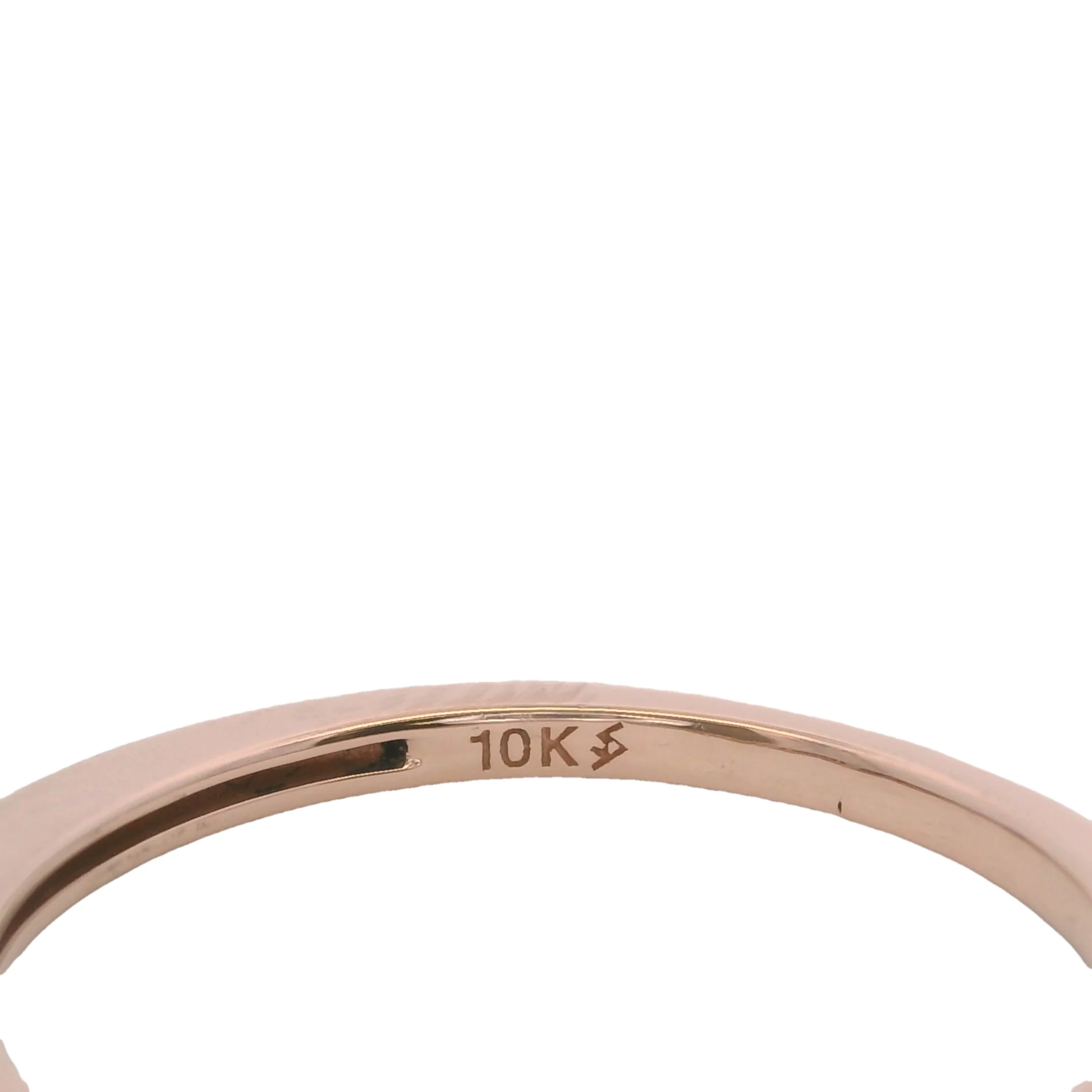 Solid Rose Gold 10kt and Diamond Thin 1.5mm Stackable Band Ring Size 5.5 - Image 5