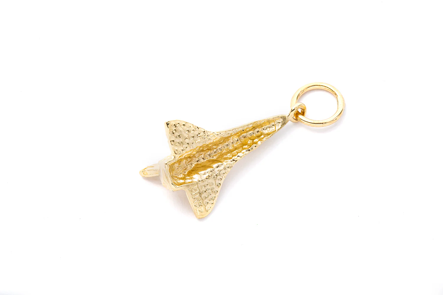 Space Shuttle Spacecraft 14k 585 Yellow Gold Charm Pendant - Image 4