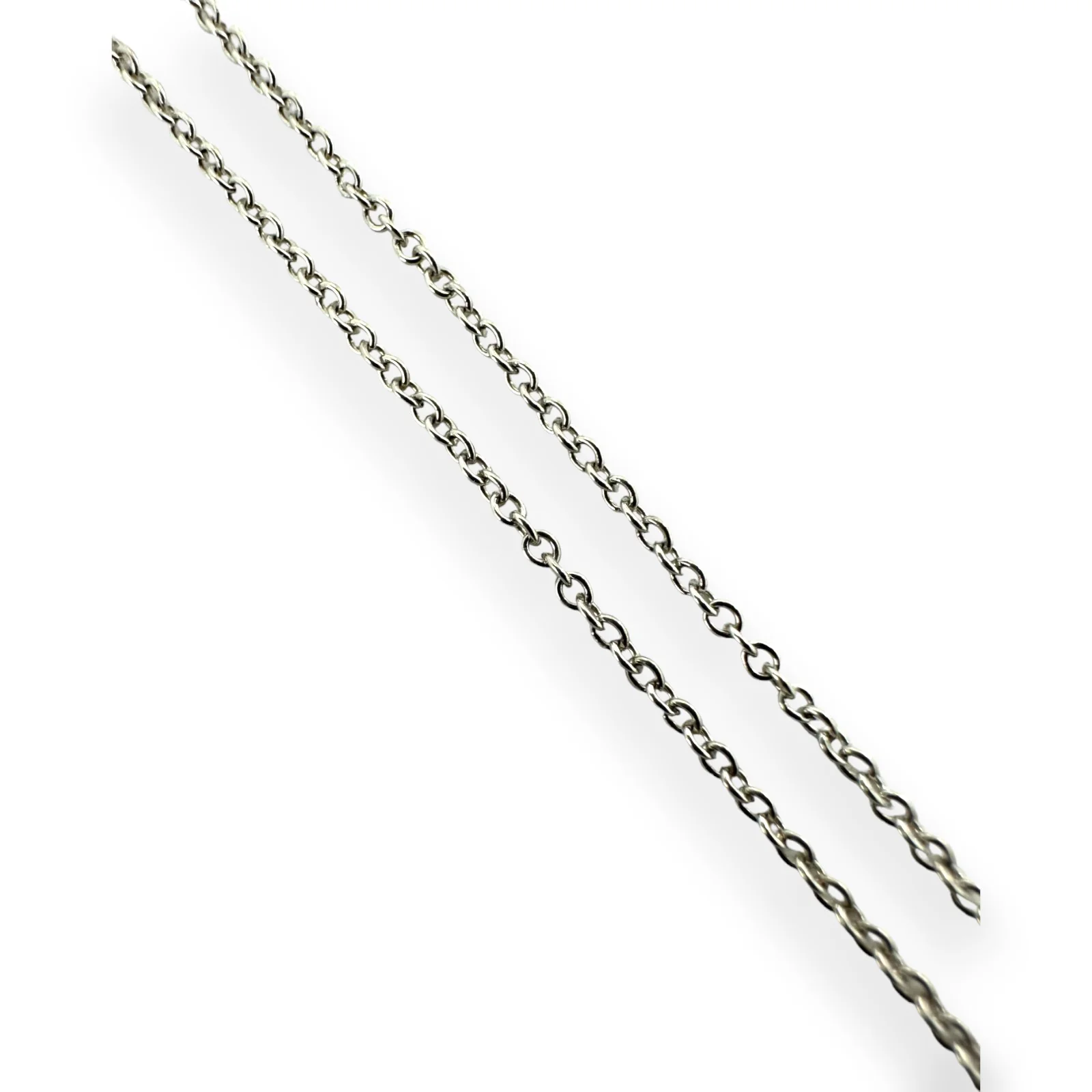 Tiffany and CO Signed Solid 925 Sterling Silver Classic "Please Return To" Enamel-Back Pendant with Adjustable 16"-18" - Image 6