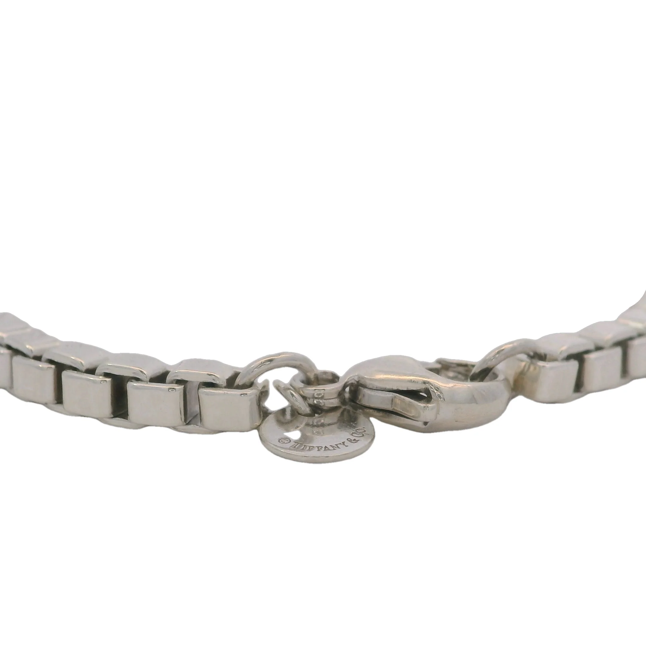 Tiffany & Co 925 Sterling Silver Venetian Box Link Chain 7.75" 4mm Bracelet - Image 5