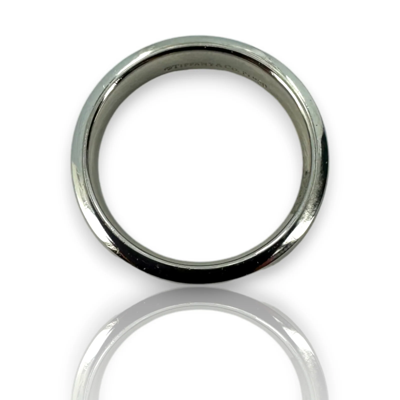 Tiffany & Co Domed Plain Platinum Pt950 Wedding Band Ring Size 8 - Image 3