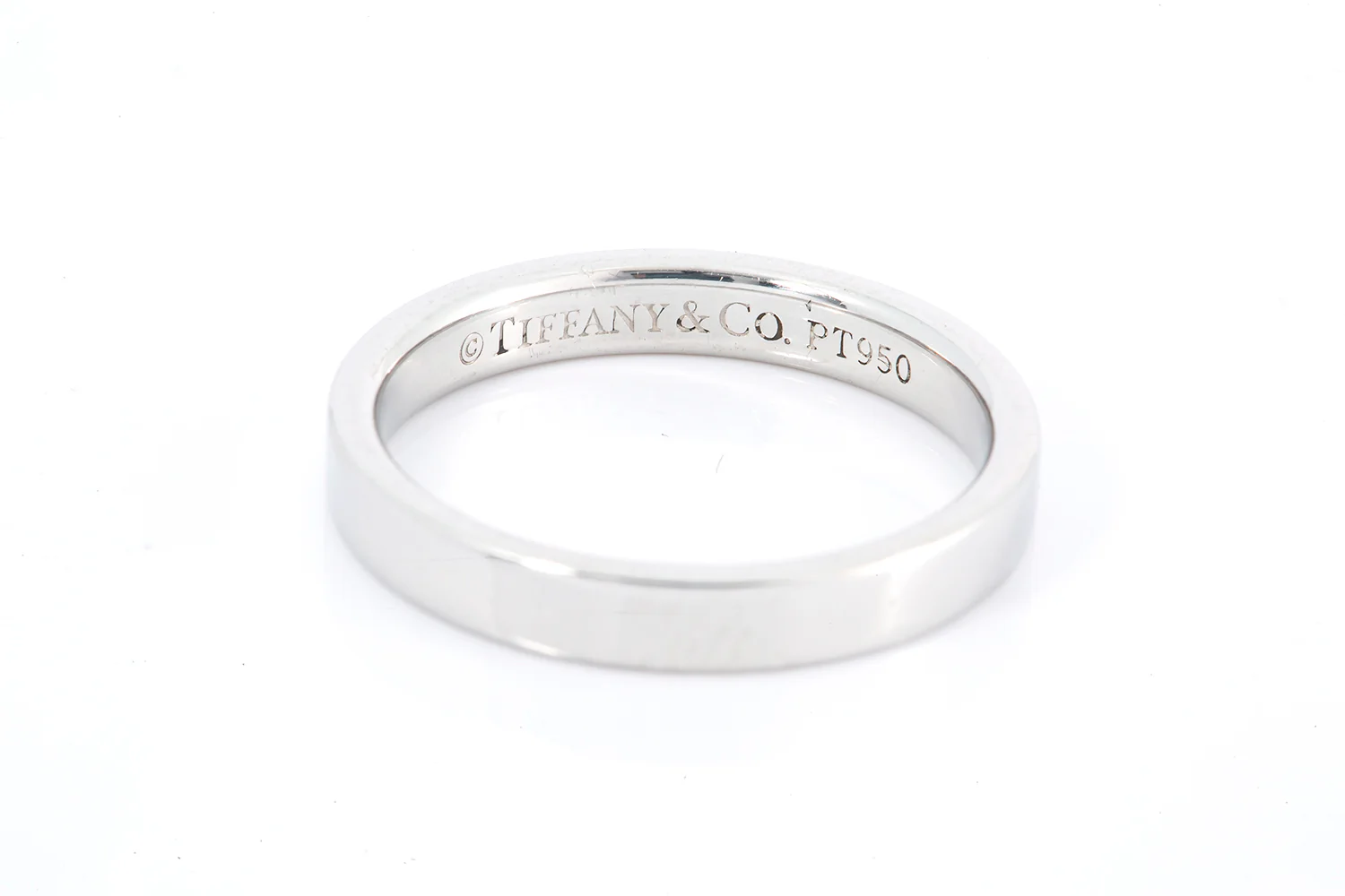 Tiffany & Co Essential 3mm Platinum Wedding Band Ring Pt950 Size 6 1/2 - Image 3
