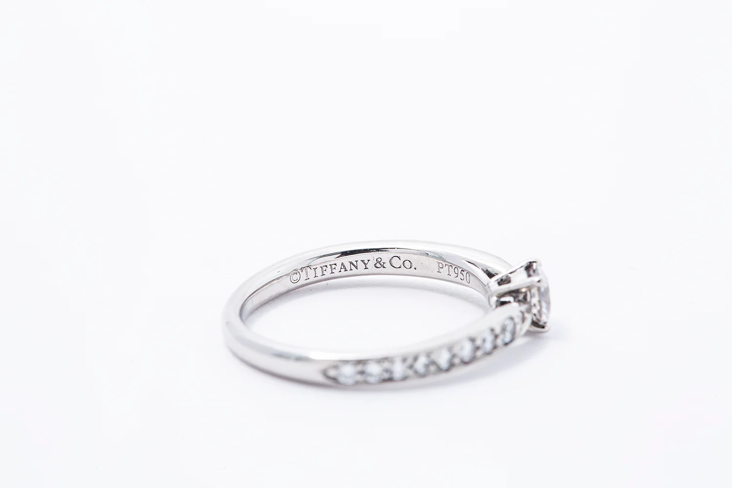 Tiffany & Co Harmony Engagement Diamond Band 950 Platinum Ring Size 3 3/4 - Image 3
